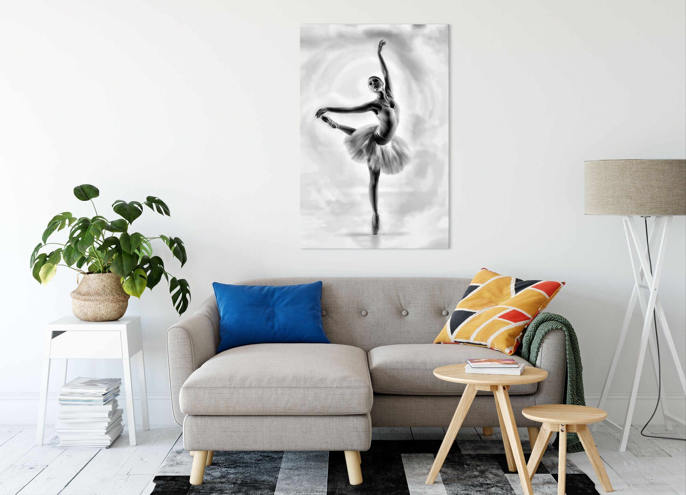 Pixxprint Leinwandbild Ästhetische Ballerina, Ästhetische Ballerina (1 St), günstig online kaufen