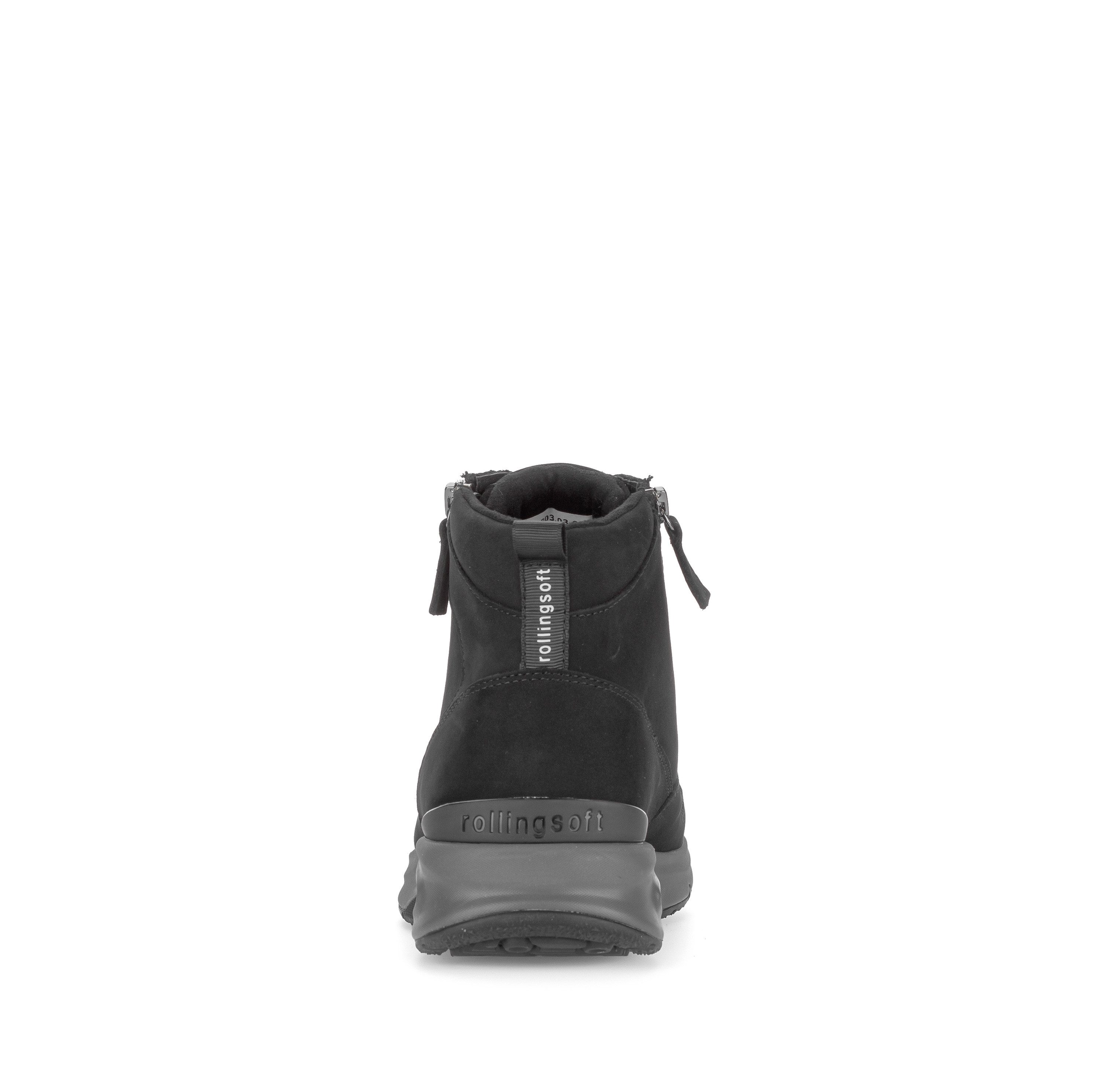 rollingsoft Schnürboots Keilabsatz, High Top-Sneaker mit zwei Reißverschlüssen