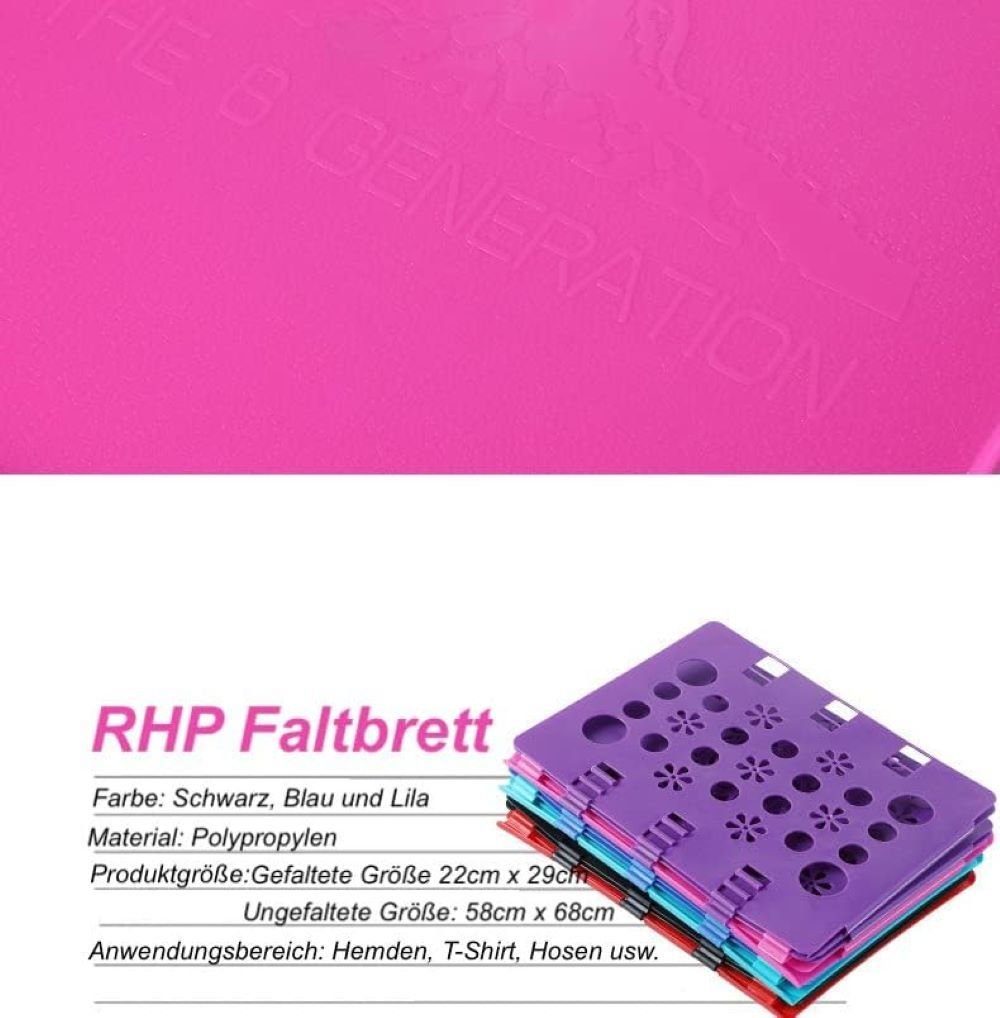 RHP Hosen Pullover Wäsche Hemden Wäschesortierer Verstellbar Pink/Lila Falthilfe Faltbrett
