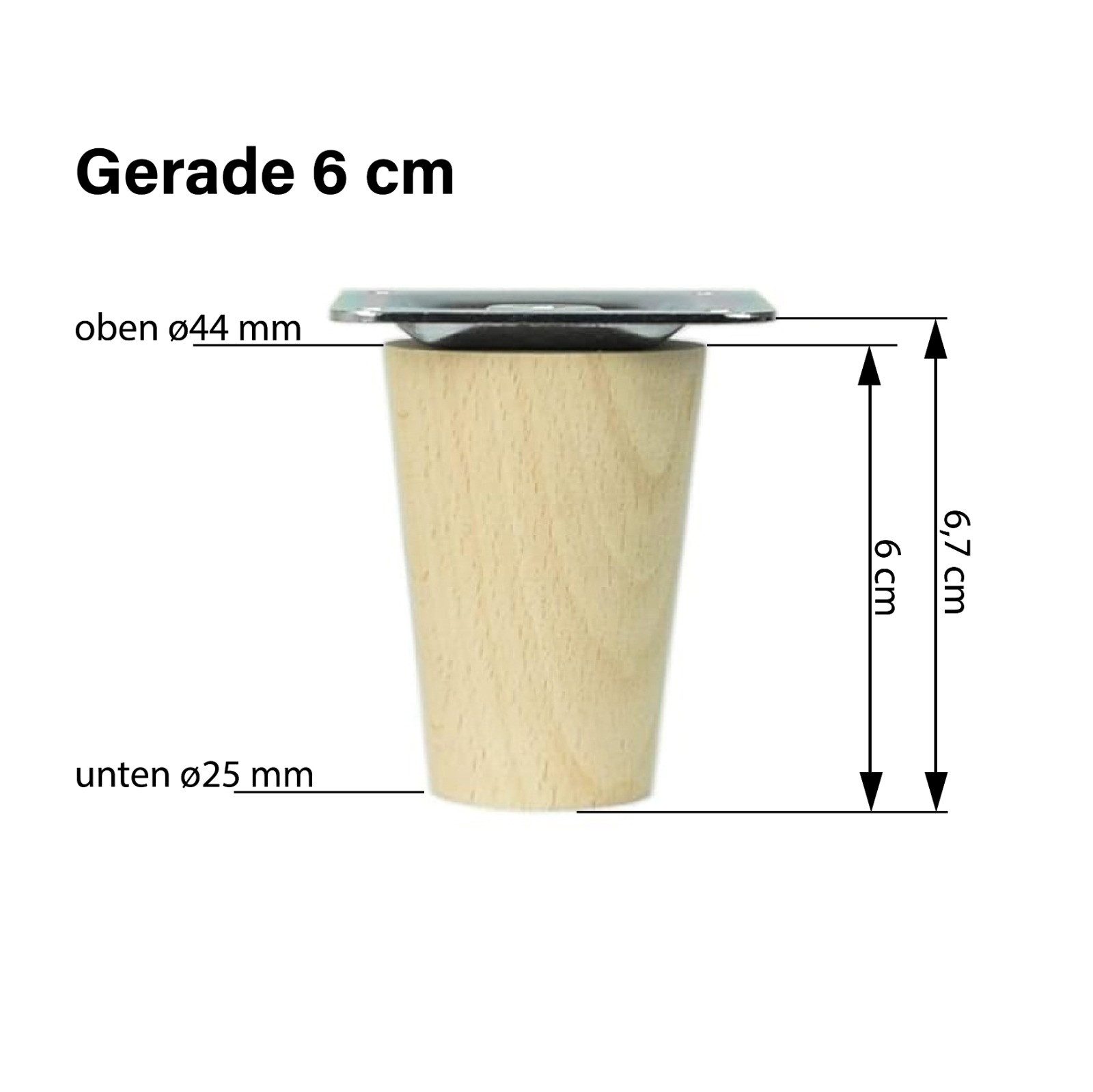 Prima-Online Möbelfuß Holzfüße gerade oder schräg Buche Schrank Beine Kegel günstig online kaufen