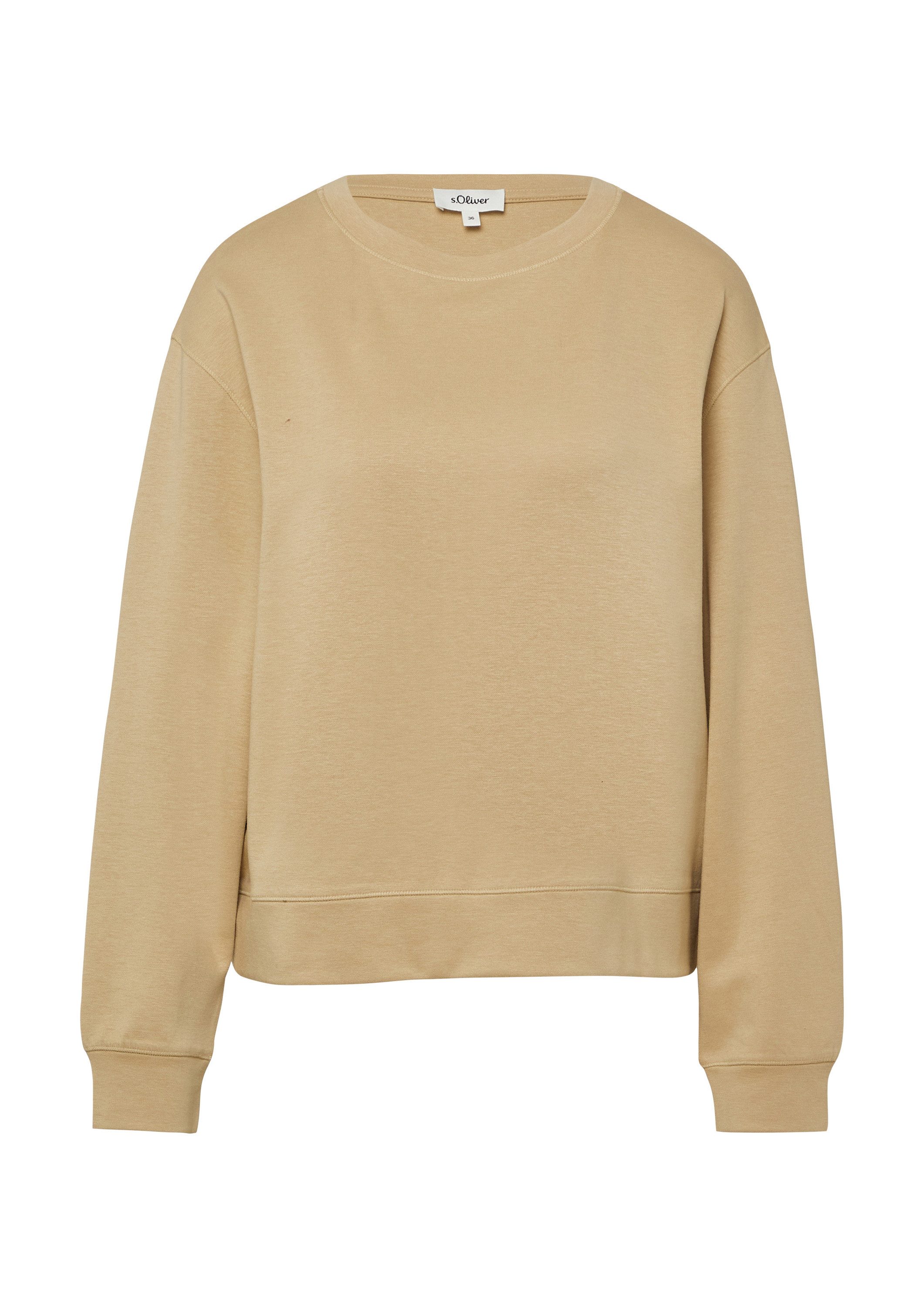 s.Oliver Sweatshirt Sweatshirt Weiches Sweatshirt im Relaxed Fit aus Baumwo günstig online kaufen