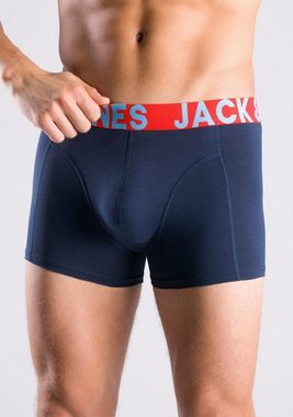 Jack & Jones Boxer JACCRAZY SOLID (Packung, 3-St) mit modisch buntem Webbund