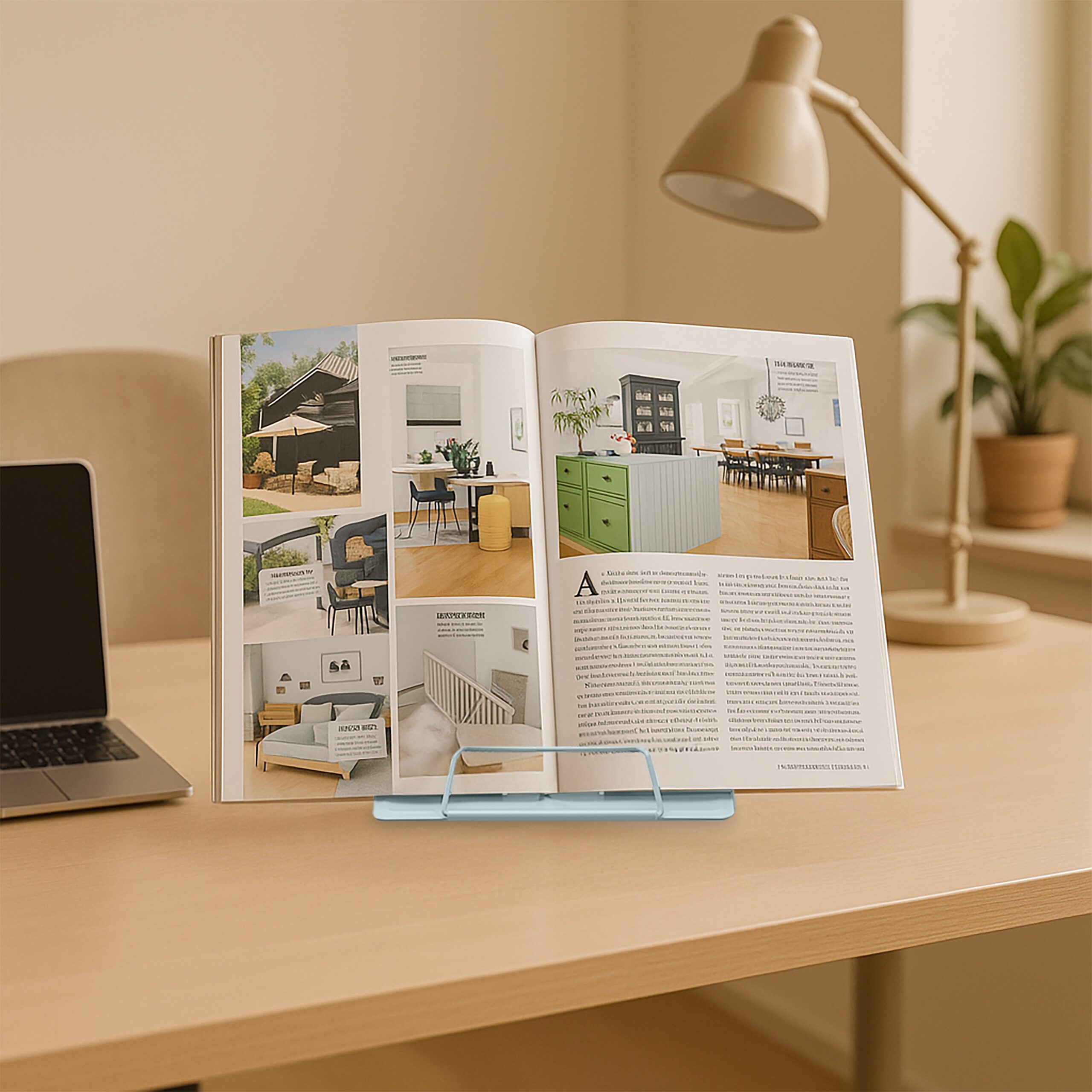 relaxdays Kochbuchhalter Buchständer 2er Set höhenverstellbar (2 St)