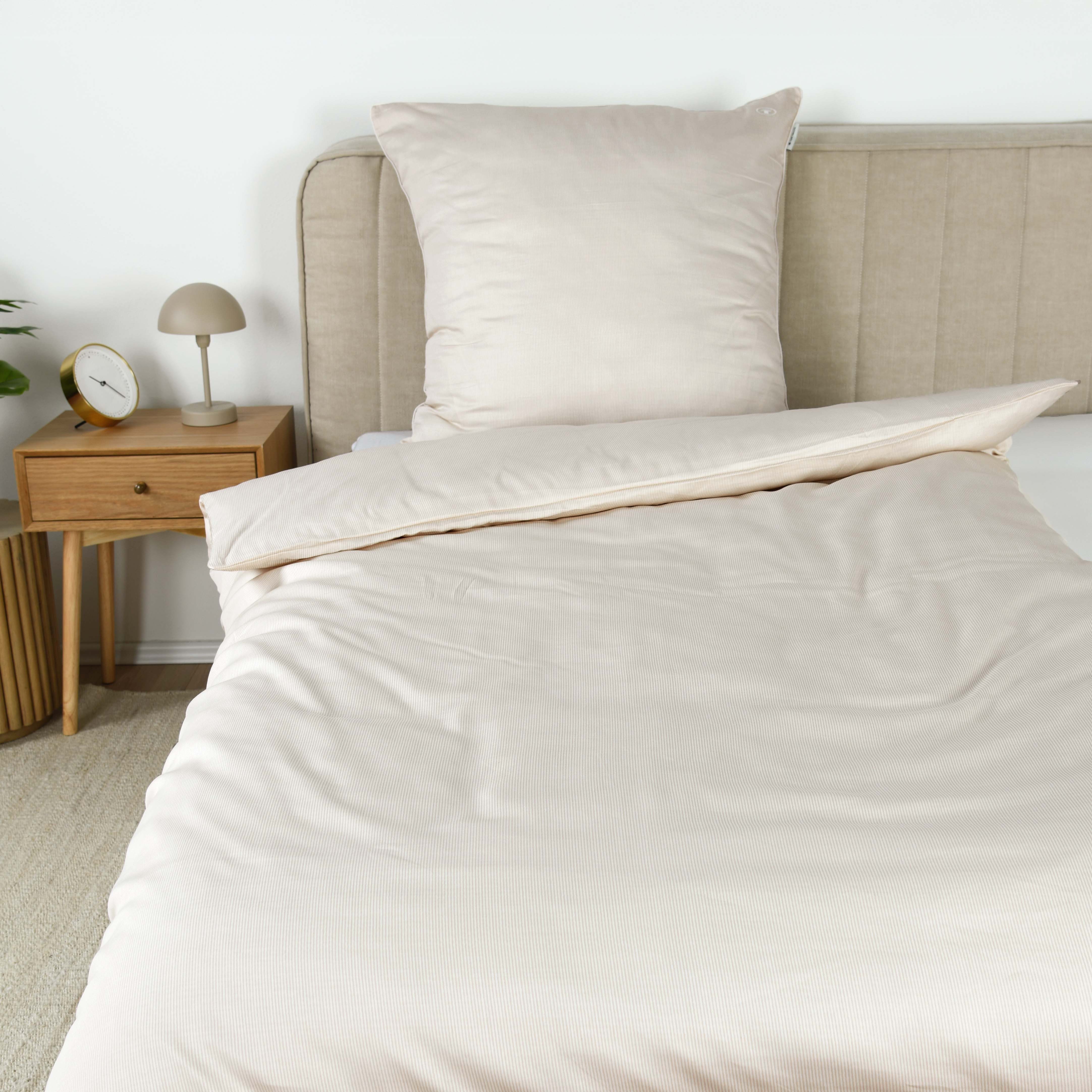 TOM TAILOR HOME Bettwäsche FINE STRIPES, Satin, 2 teilig, new bedroom, gewebtes Label