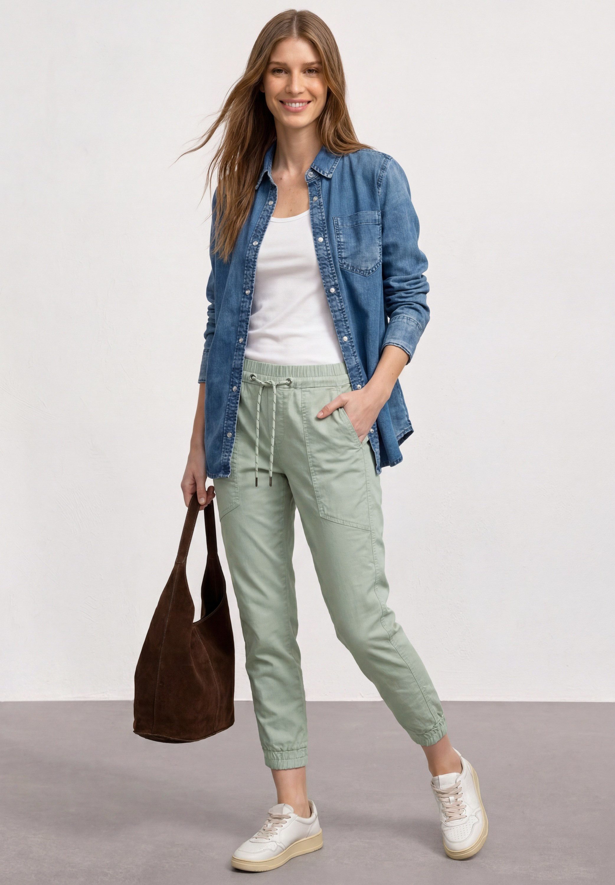 STREET ONE Jogger Pants aus Baumwolle mit Stretchanteil