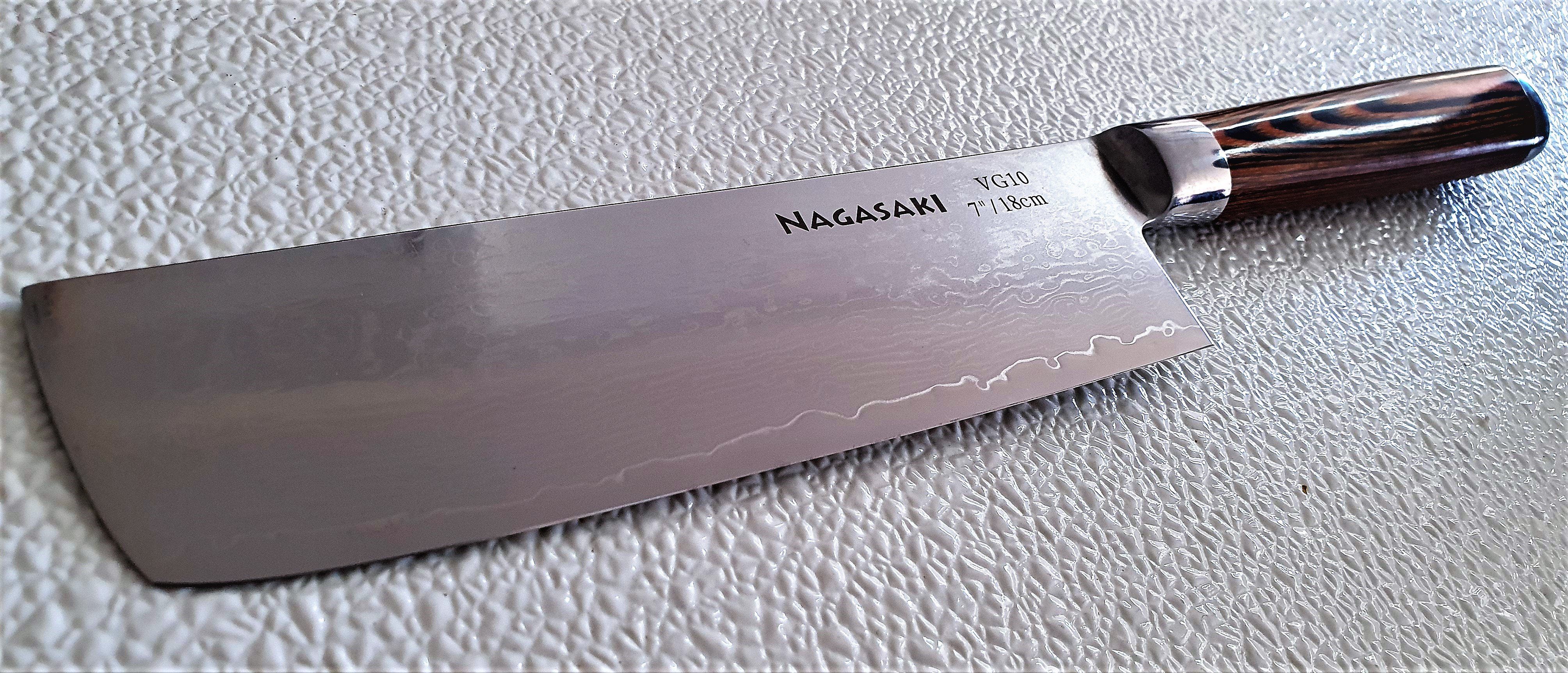 Nagasaki VG-10 Nakiri Damastmesser Nagasaki Messer