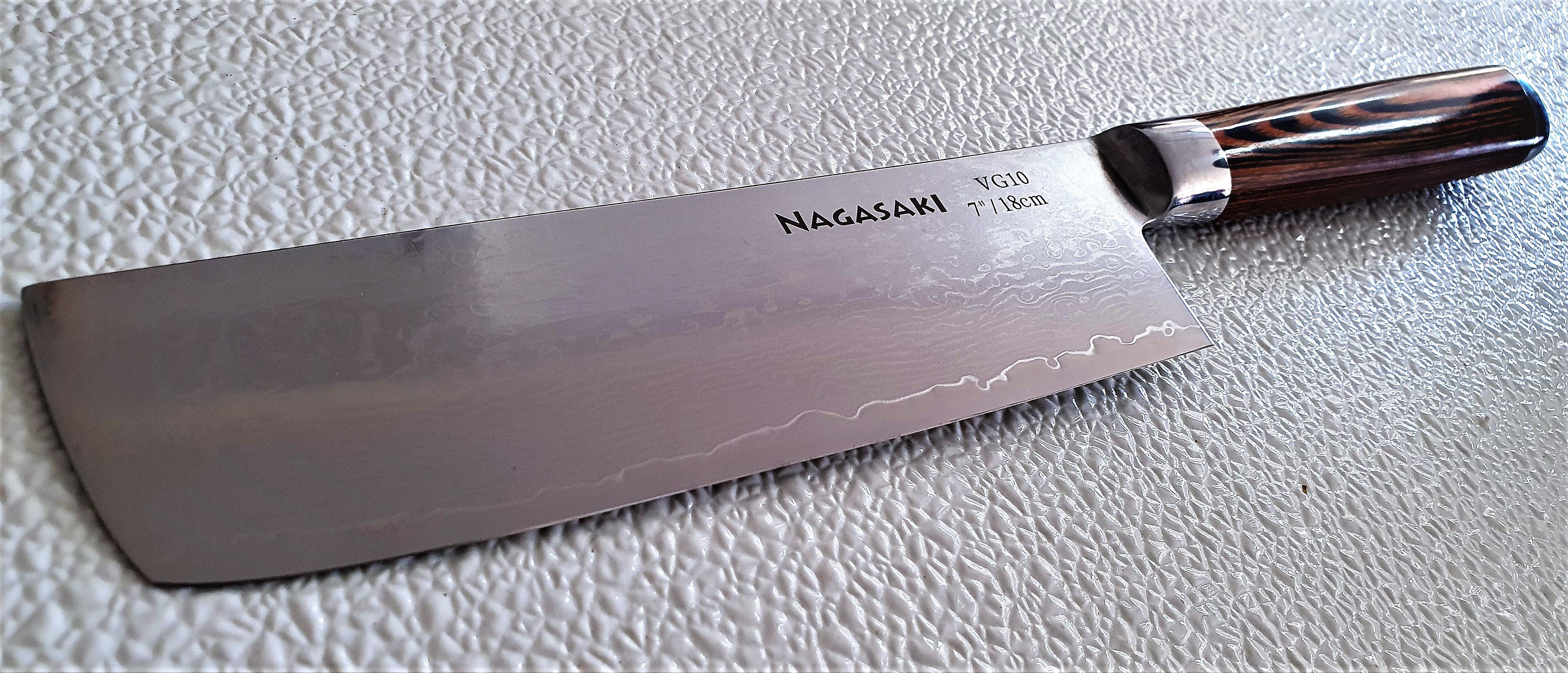 Nagasaki Nagasaki Damastmesser VG-10 Nakiri Messer