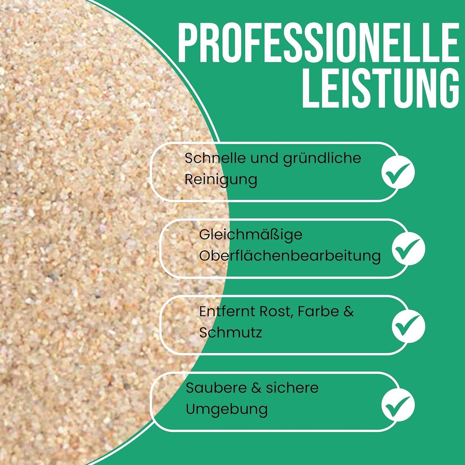Best for Home Sand Sandstrahlsand 25 kg – Hochwertiger Quarzsand für effektive Reinigung
