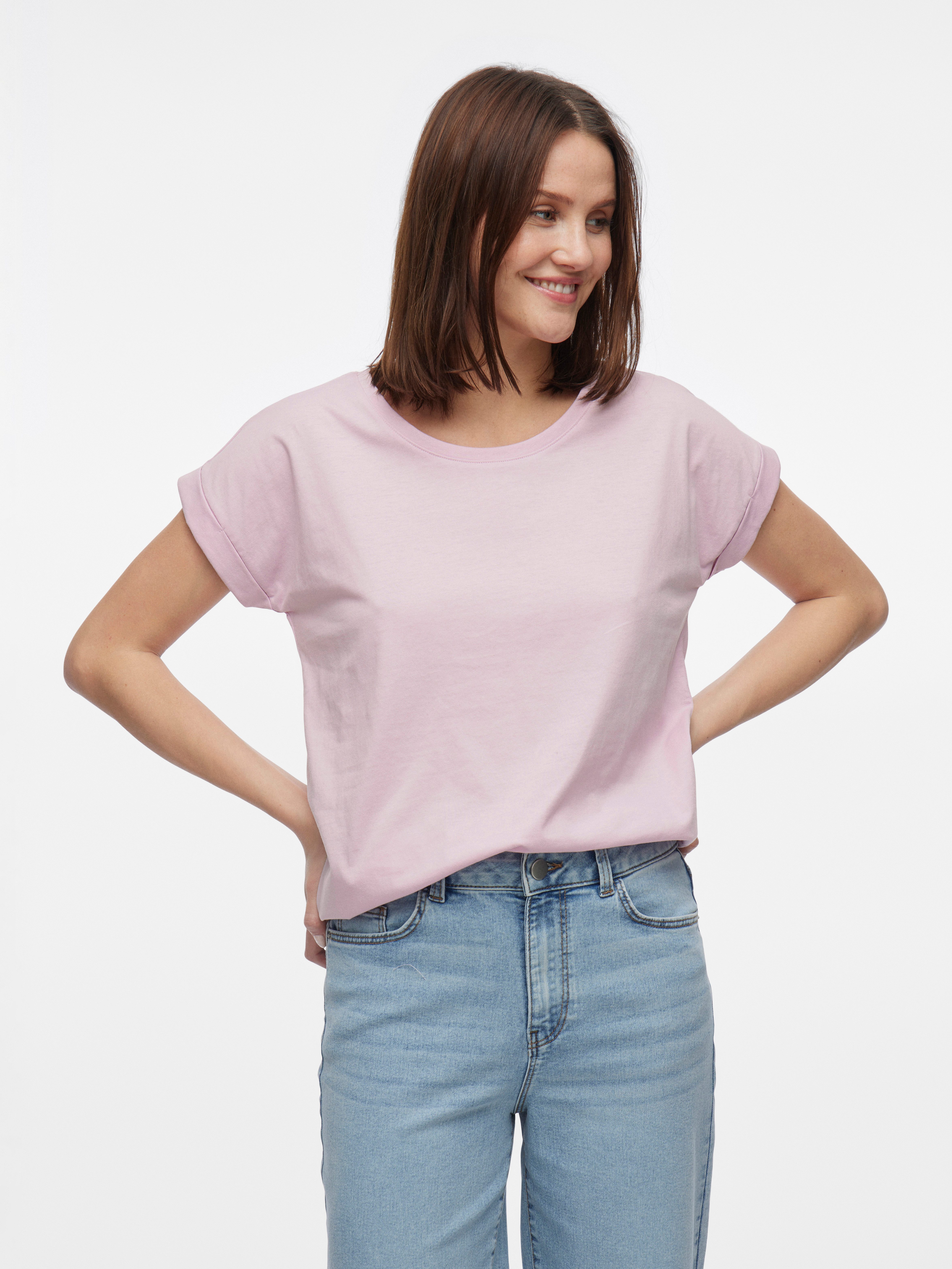 Vila Rundhalsshirt VIDREAMERS NEW PURE T-SHIRT/SU-NOOS Baumwollmischung, re günstig online kaufen