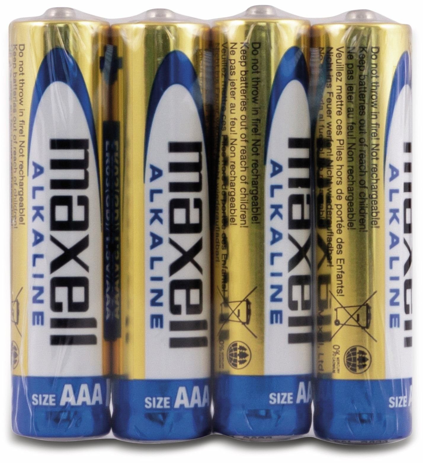 Maxell MAXELL Micro-Batterie Alkaline. AAA, LR03, 4 Stück Batterie