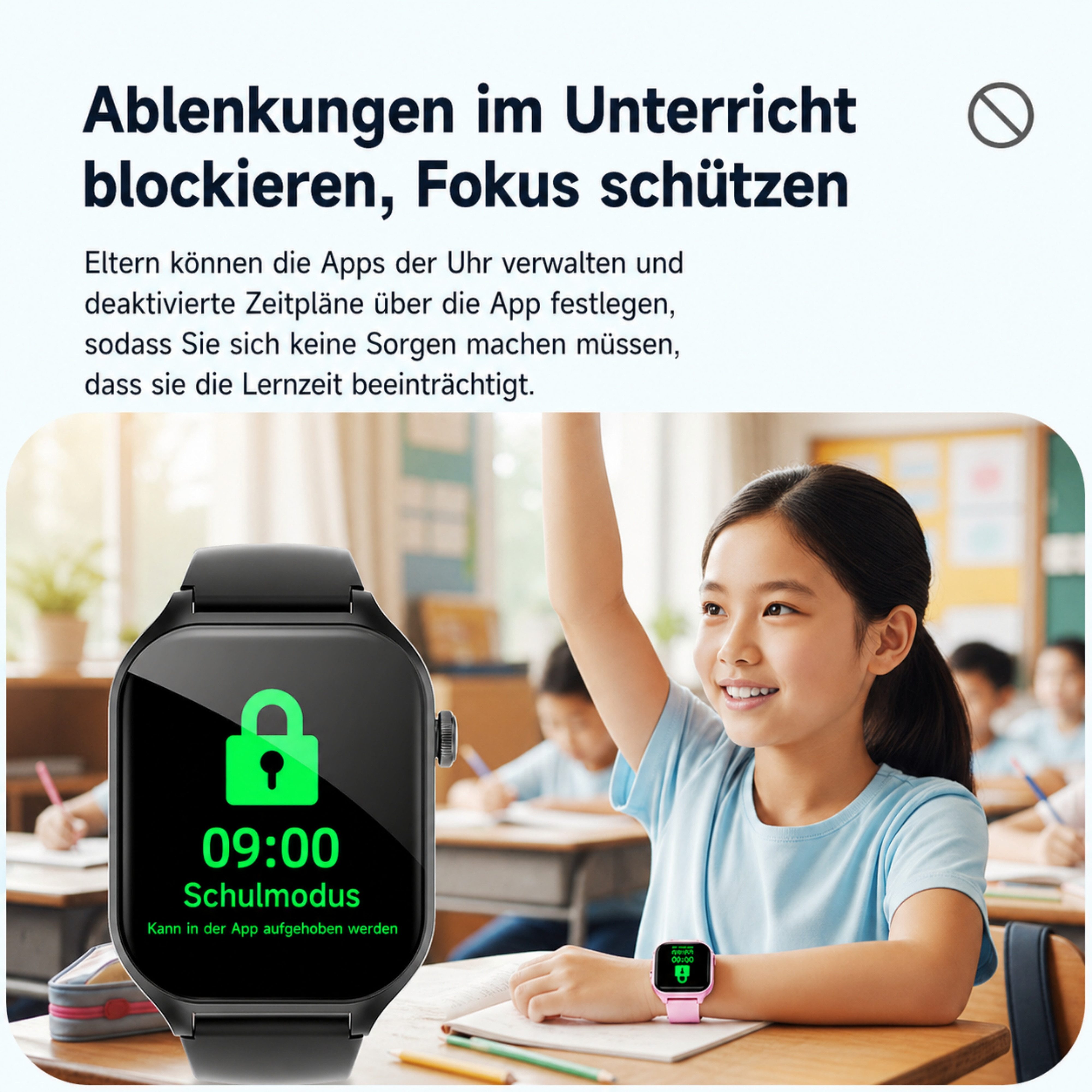 Forrlite Kinderuhr Smartwatch Kinder mit GPS und 4G, Installierbare APP Smartwatch (Smartwatch cm) (1,83 Zoll), 1,83"", 8GB, GPS+LES, 4G-LTE, IP67, SOS, Bluetoo – Bild 5 von 5