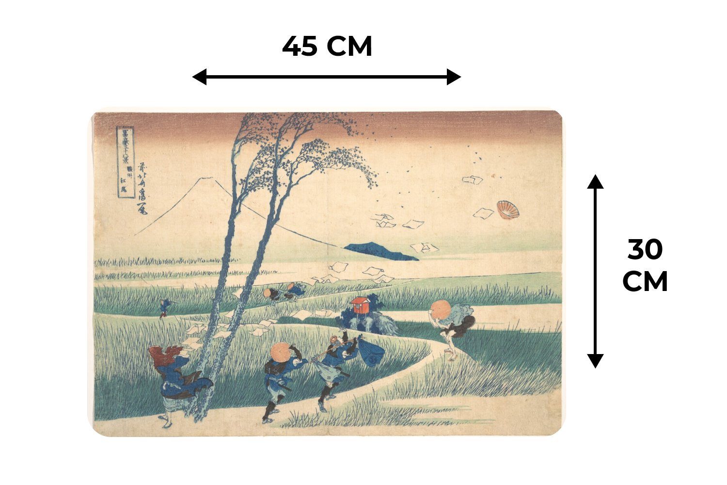 Gemälde (6-St), Tischmatten, der von Katsushika Hokusai, Platzset, Platzmatte, in Ejiri - Platzdecken, Provinz MuchoWow, Platzset, Schmutzabweisend Suruga