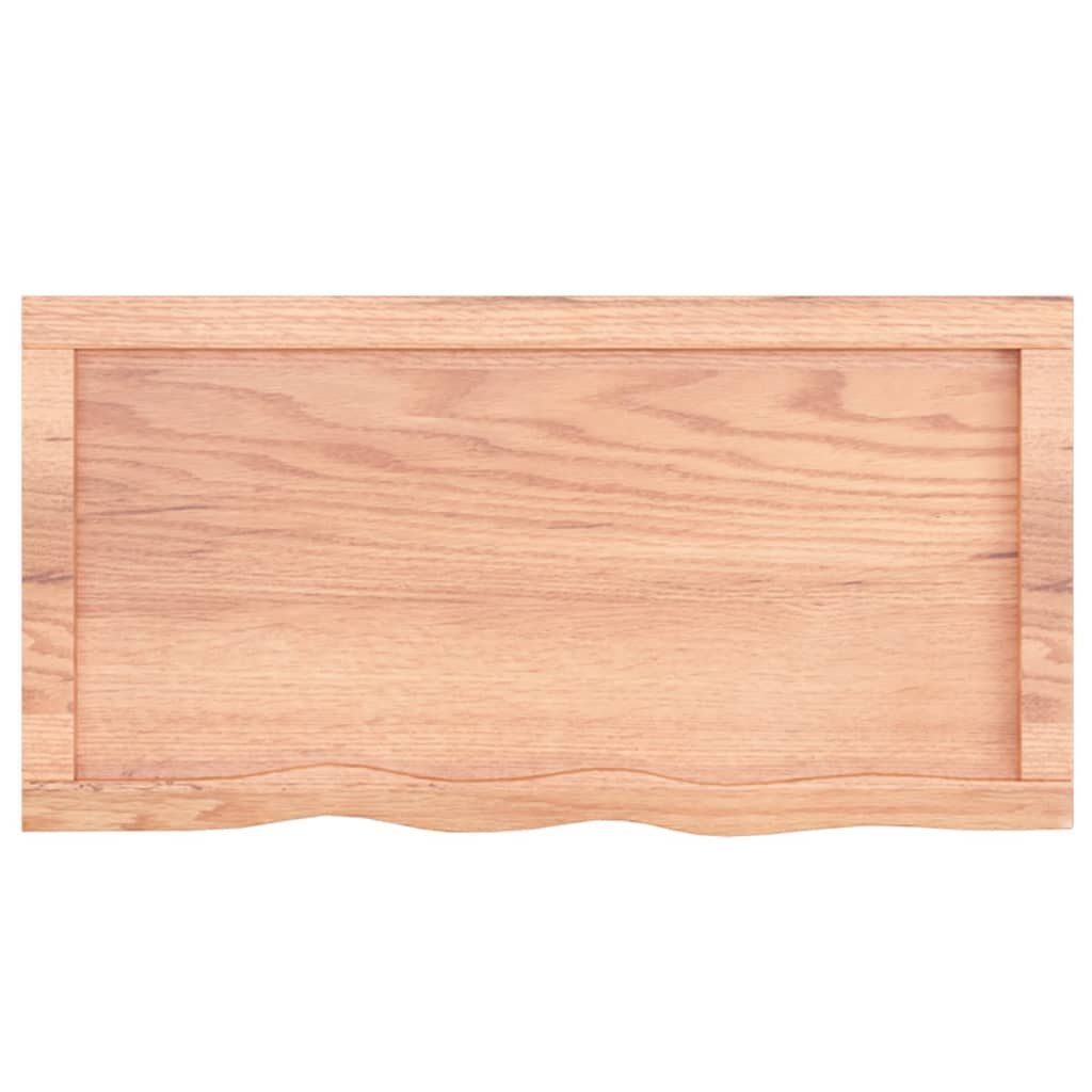 furnicato Tischplatte Eiche 80x40x(2-4) Massivholz Behandelt cm Hellbraun