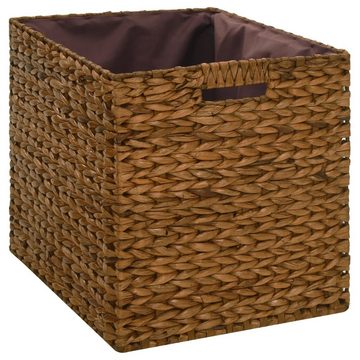 furnicato Truhenbank Sitzbank mit 2 Körben Seegras 71×40×42 cm Braun