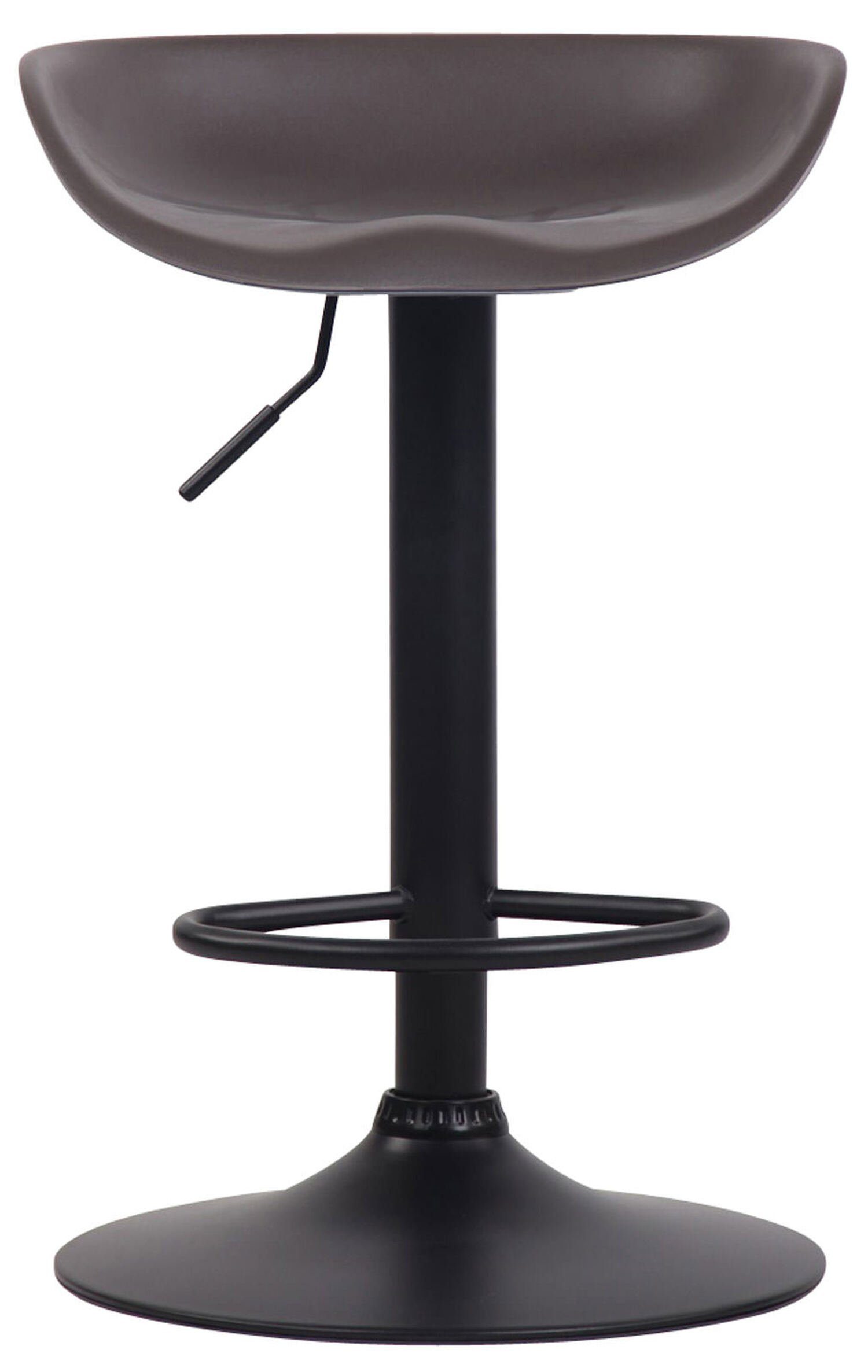TPFLiving Barhocker Anna mit Coffee Hocker - und Metall Fußstütze Gestell 360° Küche Sitzfläche: drehbar & (Barstuhl für - Theke schwarz angenehmer höhenverstellbar), Kunststoff