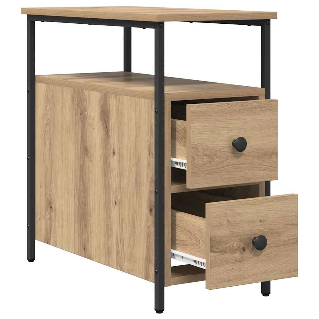 vidaXL Nachttisch Nachttisch Artisan-Eiche 30 x 60 x 60 cm Holzwerkstoff (1-St) – Bild 5 von 5