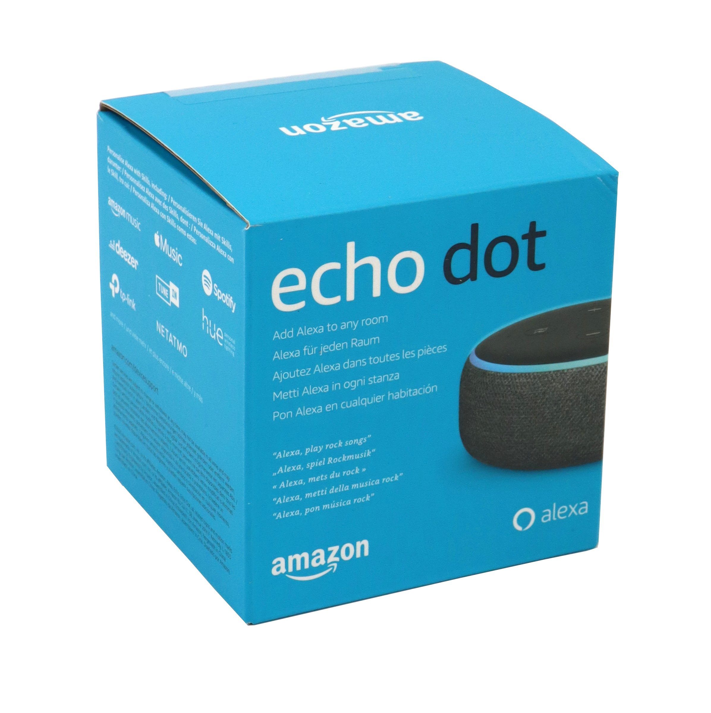 Amazon Echo Dot (3. Generation) Anthrazit Stoff Lautsprecher