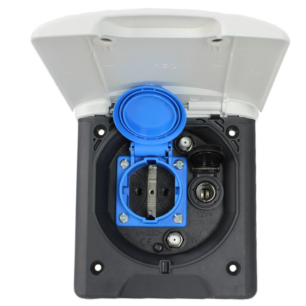 ABL Steckdose ABL Multifunktions Außensteckdose Vorzeltsteckdose Wohnmobil Wohnwagen