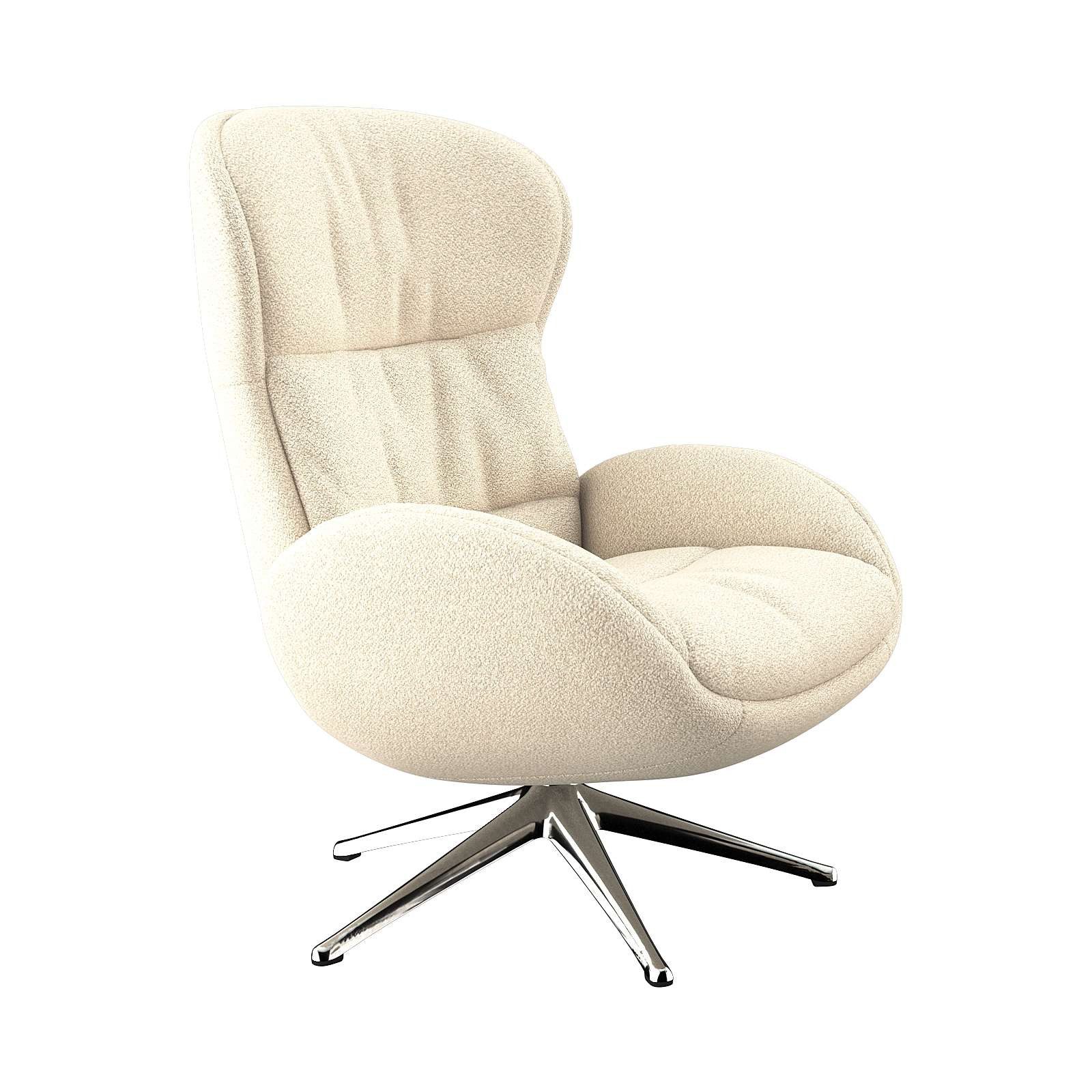 FLEXLUX Relaxsessel Haze, hervorragender Komfort, Alu Fuß, organisches Design, ergonomisch (Fernsehsessel), Rückenteilverstellung, drehbar, Fuß Alu