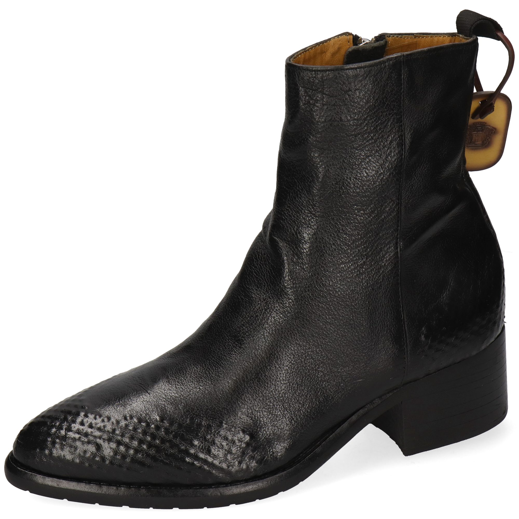 Melvin & Hamilton Bridie 5 Leder-Stiefeletten für Damen Stiefelette Block-Absatz, Echtes Leder