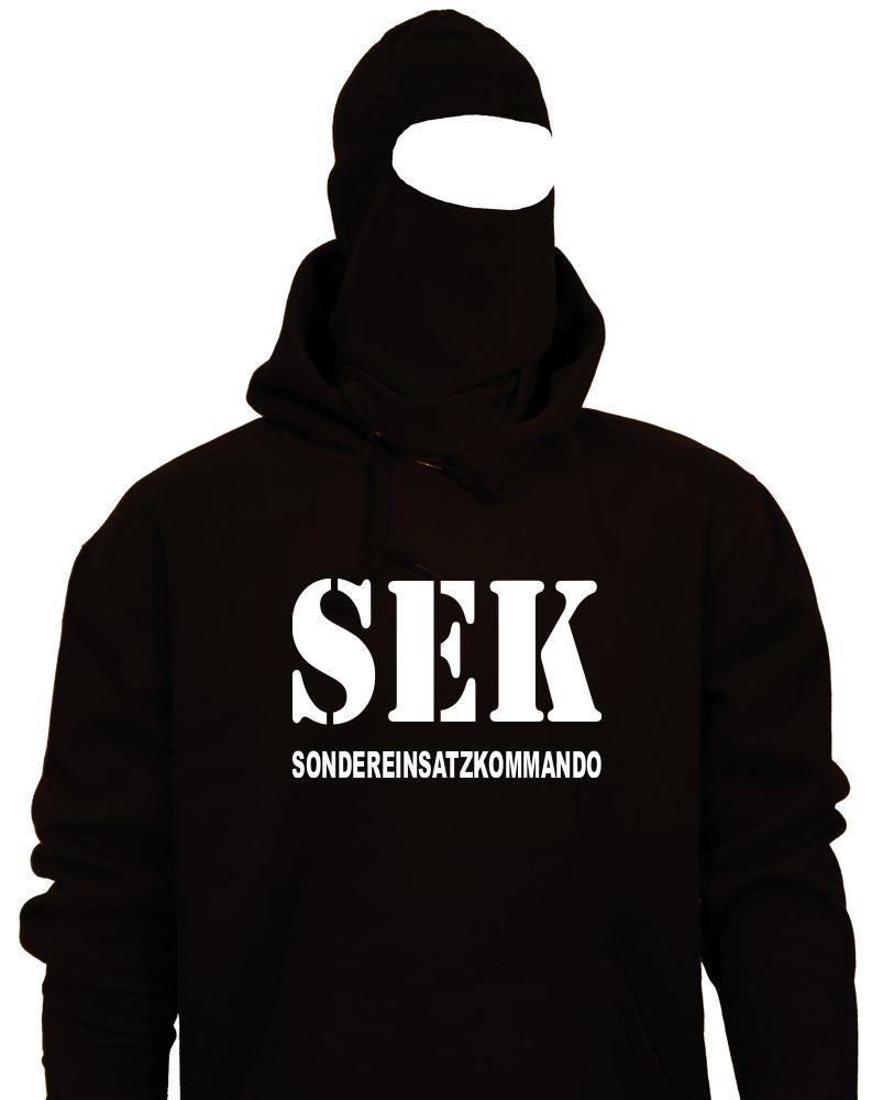 Kostüm SEK Kostüm EINSATZKOMMANDO Set Sturmhaube + T-Shirt Kinderkostüm