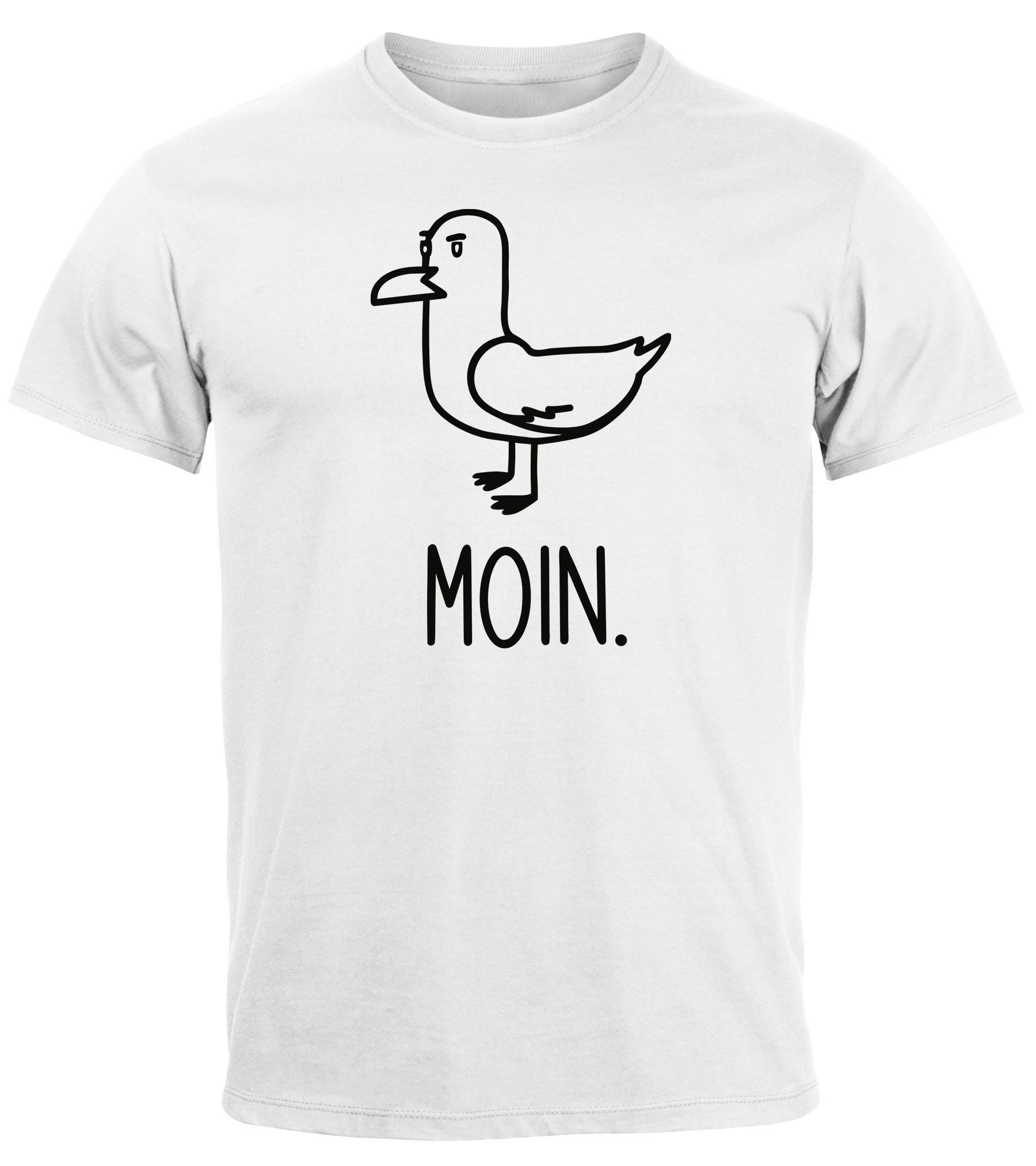 MoonWorks Print-Shirt Herren T-Shirt Frontprint Moin Möwe Geschenk für Nord günstig online kaufen