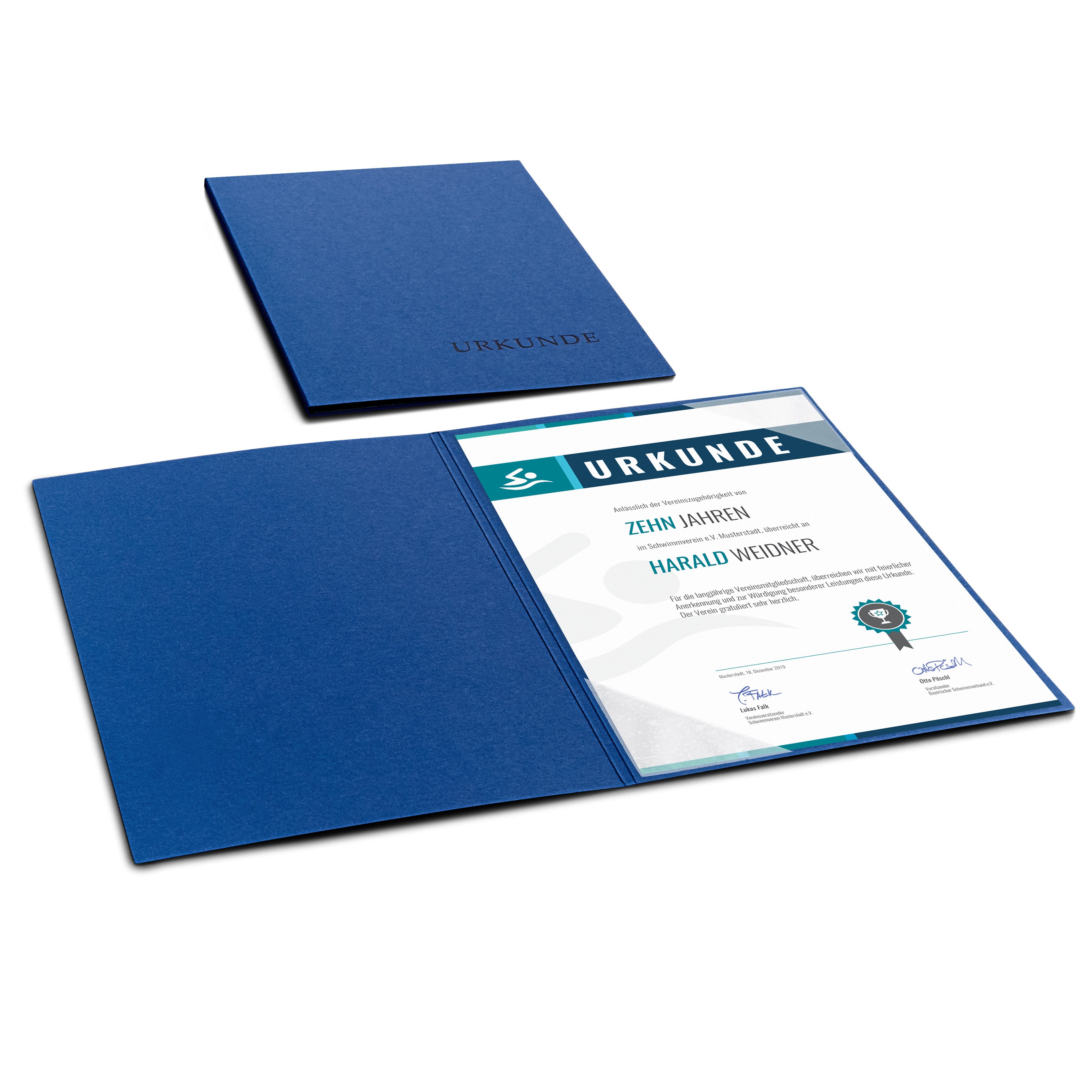 STRATAG Organisationsmappe Urkundenmappen SELECT Basic - 5 Stück 1-tlg stabiler Naturkarton (Set, 5-St., Sehr stabiler 350 g/m² Naturkarton mit hochwertiger Prägung URKUNDE), direkt vom Hersteller STRATAG - handgefertigt in Deutschland