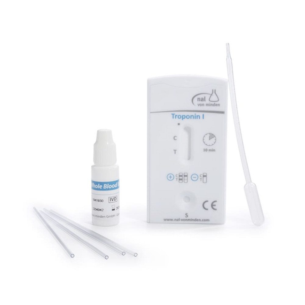 nal von minden GmbH Troponin-Schnelltest NADAL Troponin I Test (10 Kassetten), Spar-Set, 10-tlg., Schnelle Entscheidungshilfe, Hohe Sensitivität