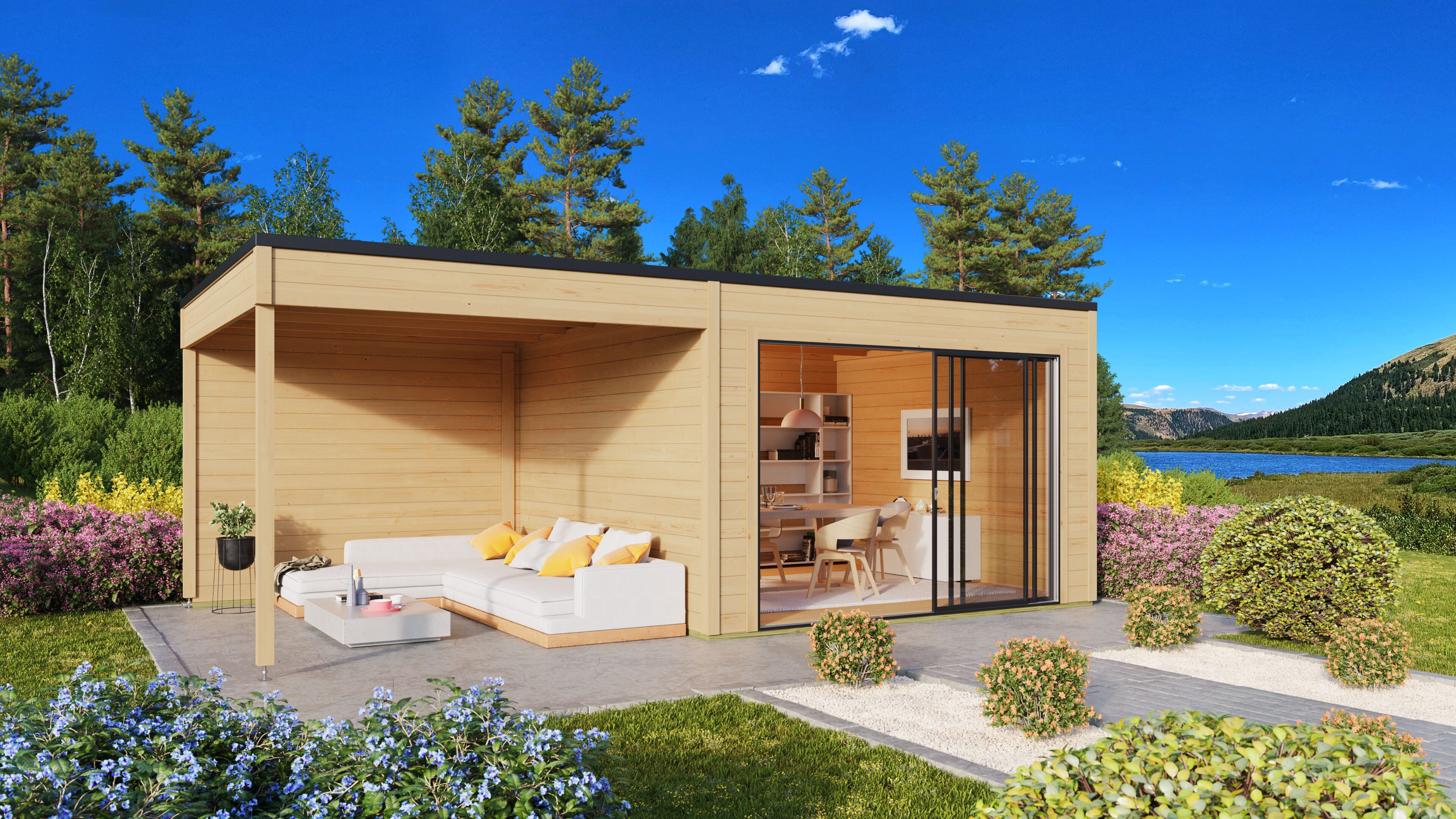 Gartenhaus Q-BIC Alu 44 A + SD