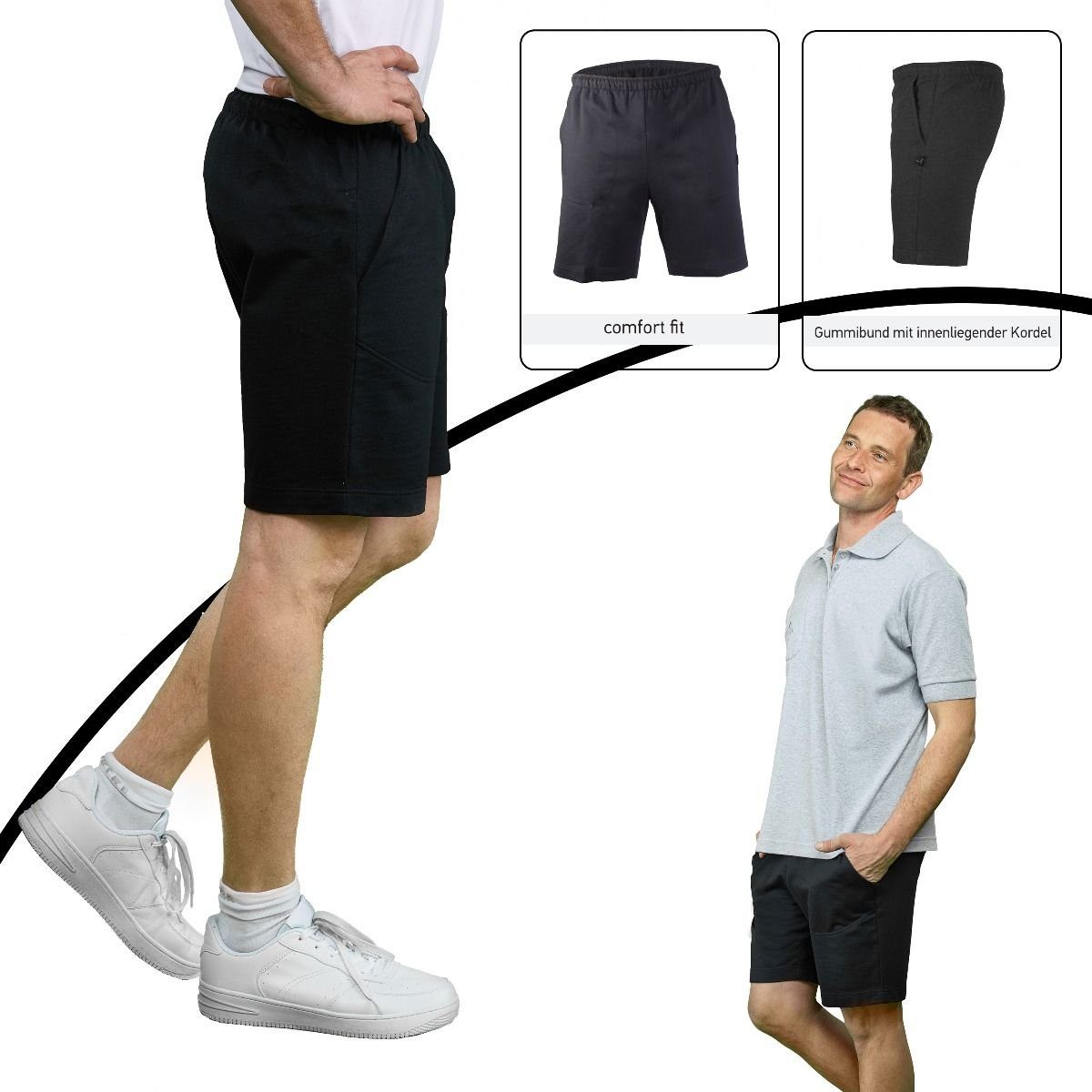 Authentic Klein Bermudas für Herren aus 100% Baumwolle – Erhältlich bis Grö günstig online kaufen