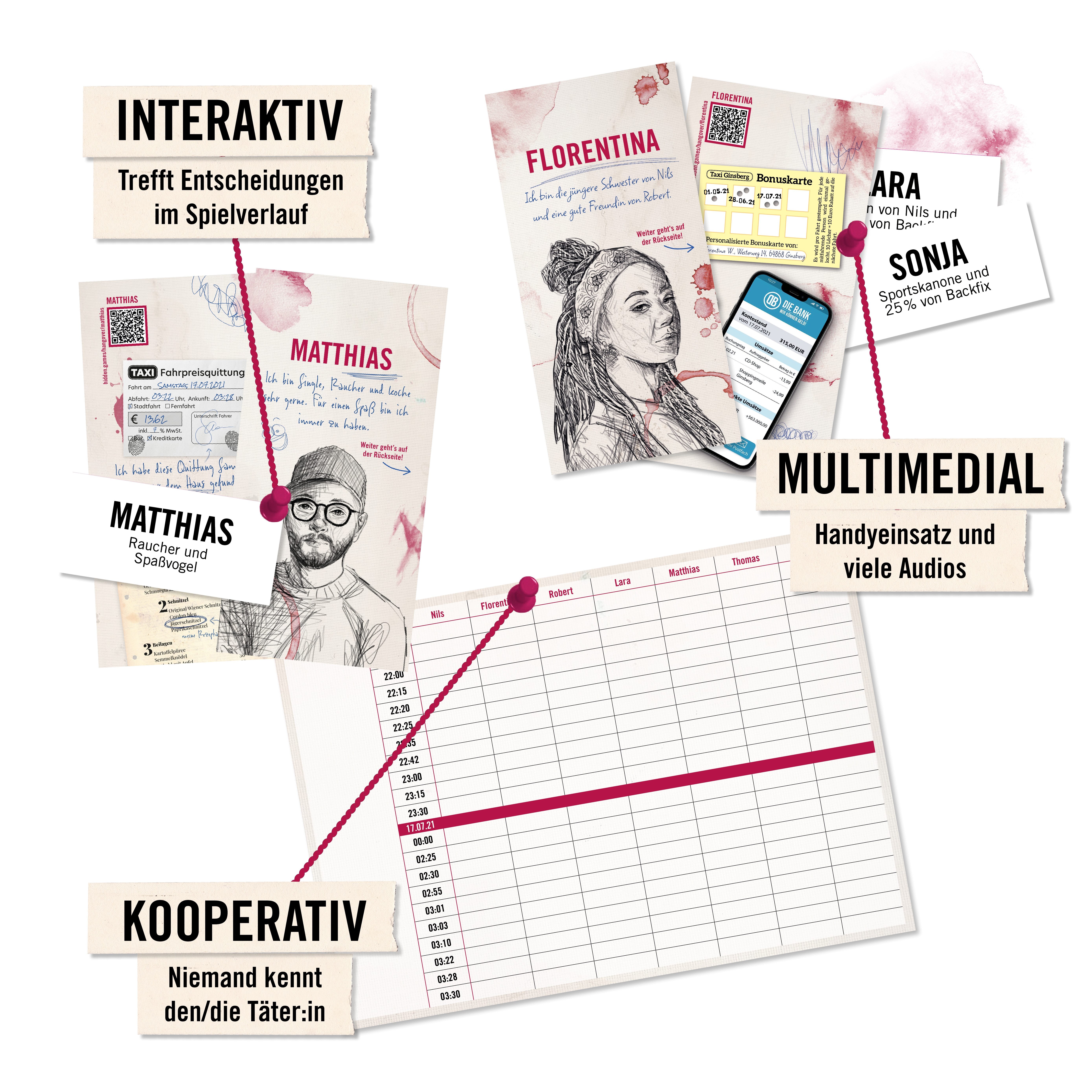 Hidden Games Hangover Spiel Tote frieren nicht, Das etwas andere Krimidinner+, Made in Germany