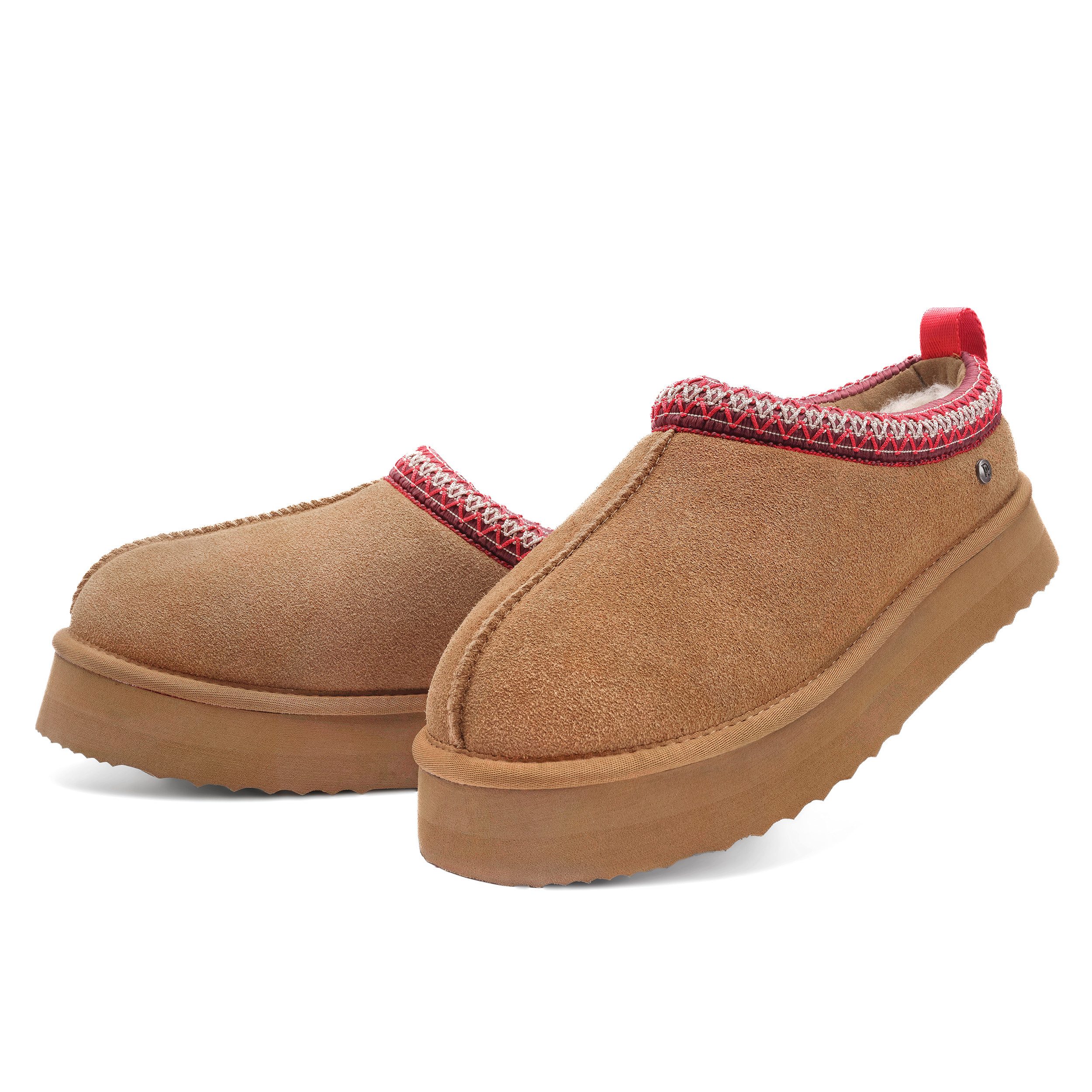 Parfeying Damen Pantoffel aus luxuriösem australischem Lammerfell outdoor Plüsch Hausschuhe echtem weicher Merinwolle 100% naturliche Meterialien