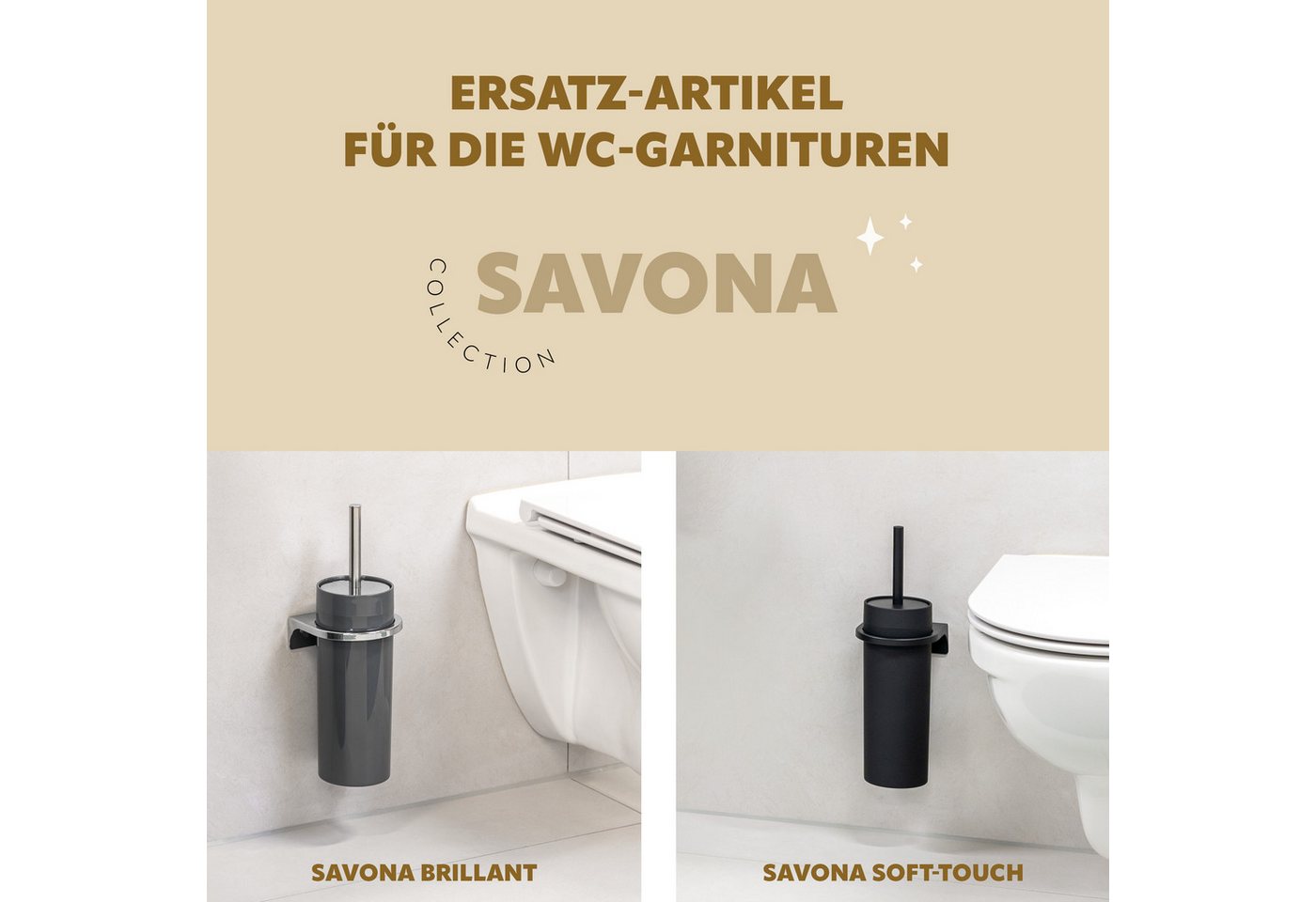 Thumbnail - bremermann WC-Reinigungsbürste Wandhalterung zum Kleben oder Bohren für SAVONA-WC-Bürste, verchromt