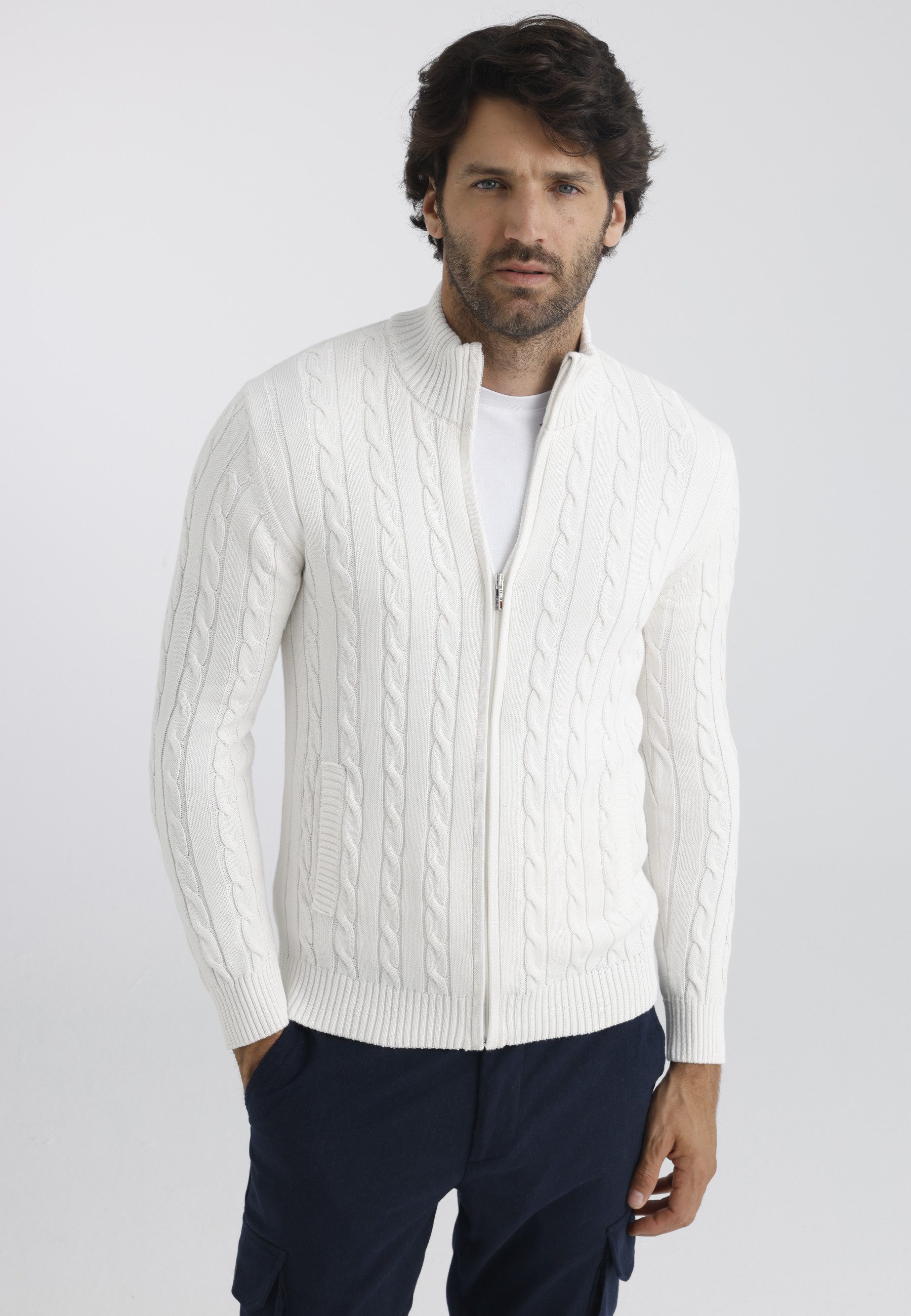 Felix Hardy Strickjacke Strickjacke mit Zopfmuster