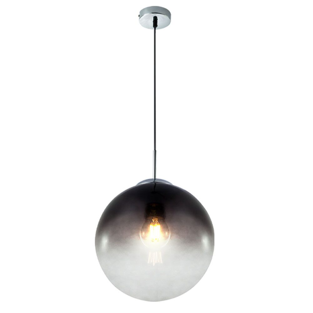 GLOBO LIGHTING Pendelleuchte, Leuchtmittel nicht inklusive, Hängeleuchte Kugellampe Pendelleuchte E27 Metall Rauchglas Esszimmer