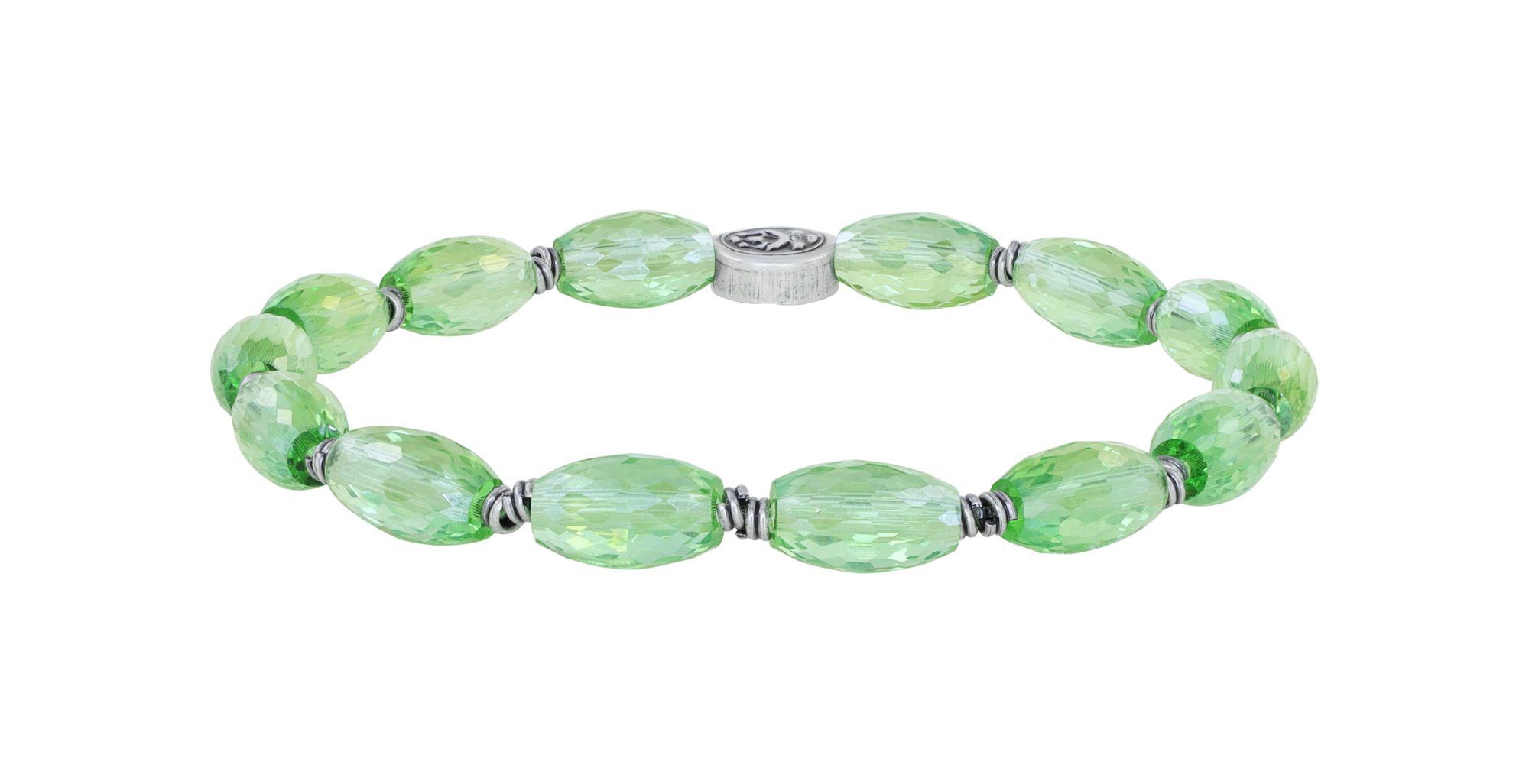 KONPLOTT Armband Konplott Armband elastisch Petit Glamour d´Afrique grün Antik Silber