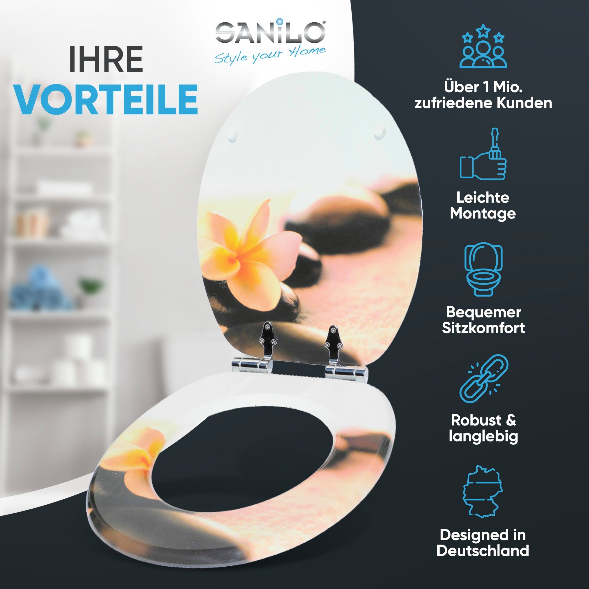 Sanilo WC-Sitz Beautiful, mit Absenkautomatik, hochwertig & modern, univers günstig online kaufen