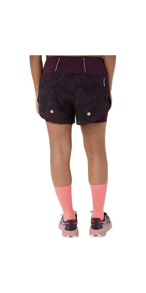 Asics Laufshorts Asics Road All Over Print 2-in-1 Damen Laufshorts