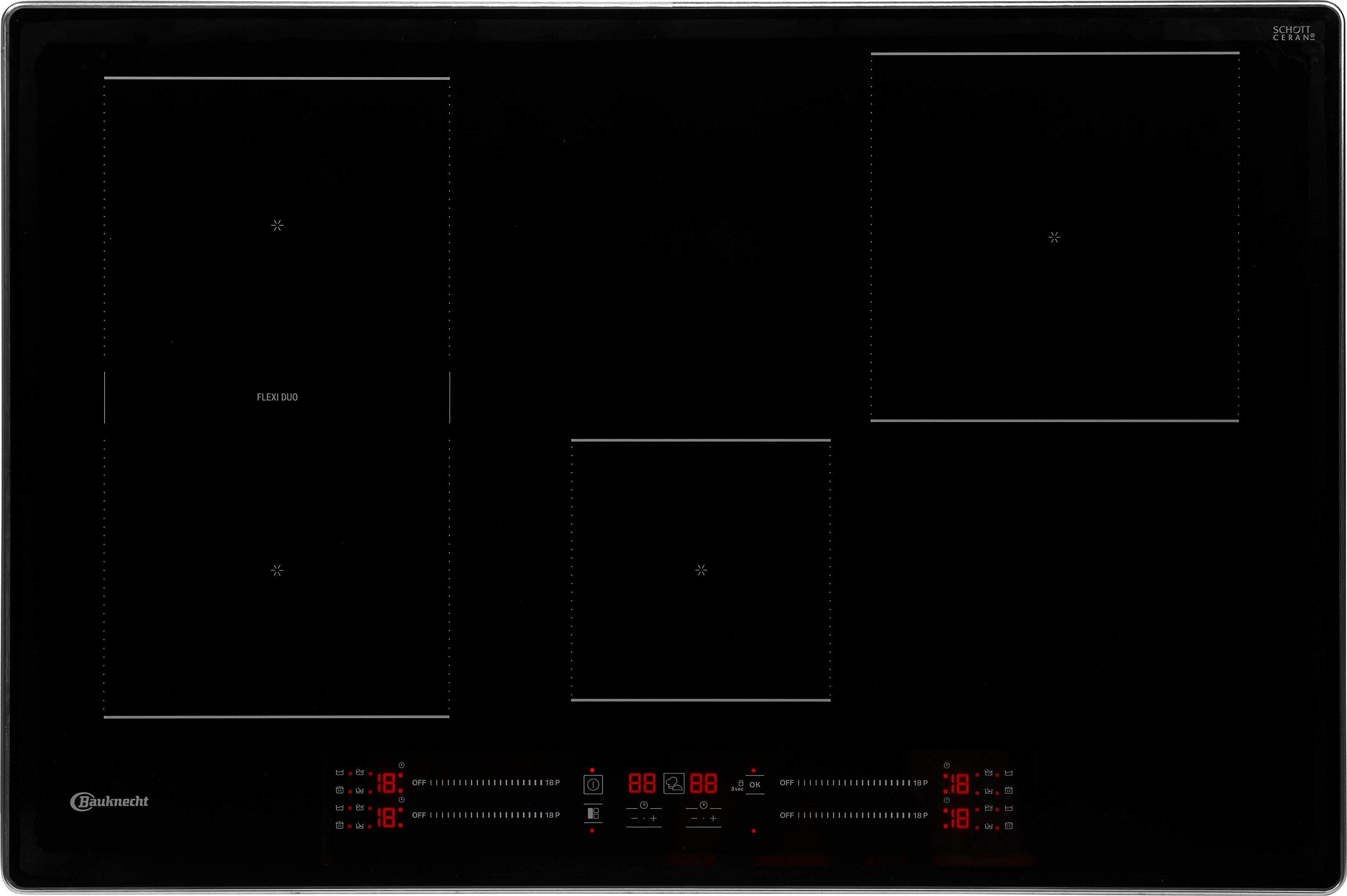 BAUKNECHT Flex-Induktions-Kochfeld von SCHOTT CERAN® BS 2677C AL,  Touch-Slider-Bedienung