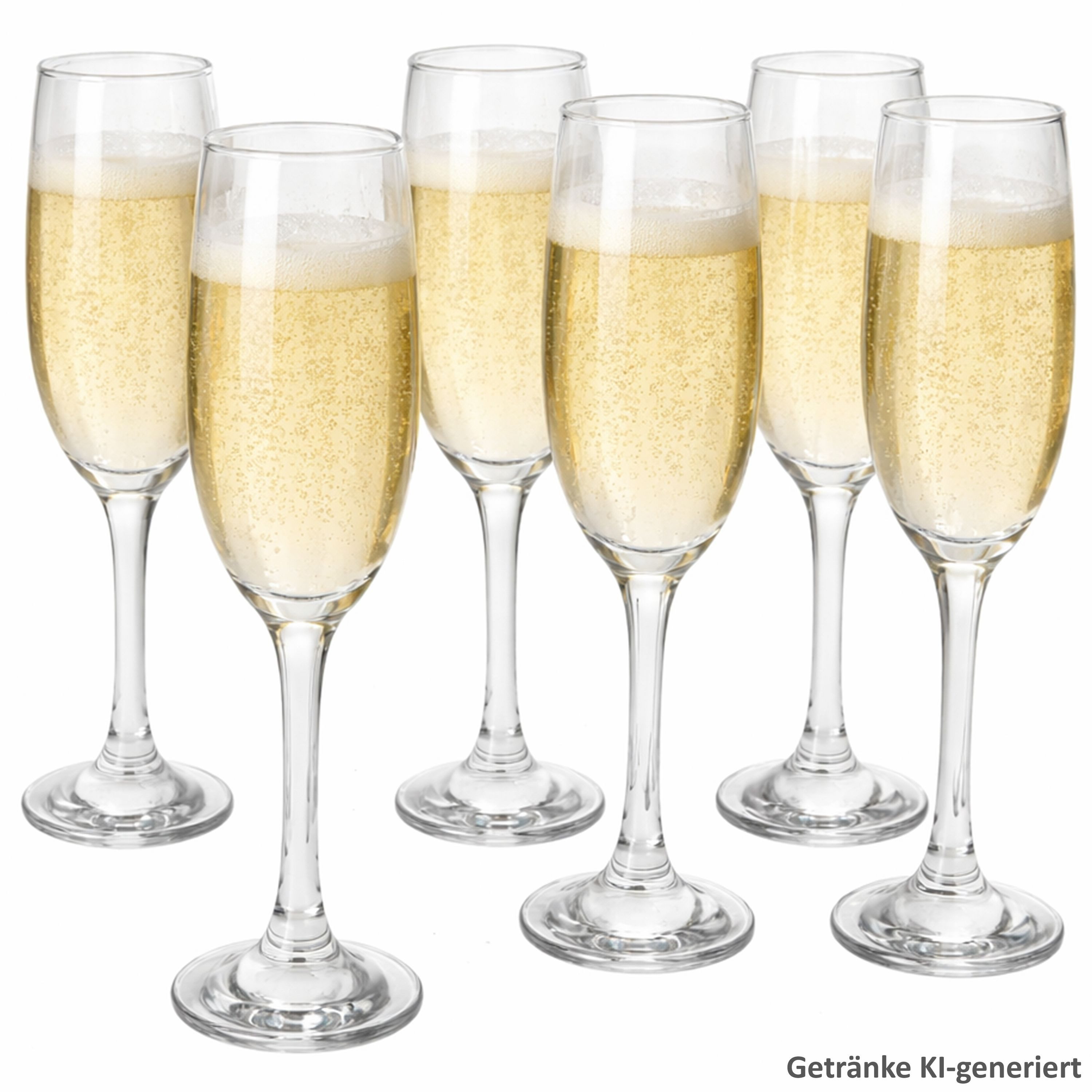 MamboCat Sektglas 6x Imperial Sektflöte 180ml Champagner-Gläser, Glas