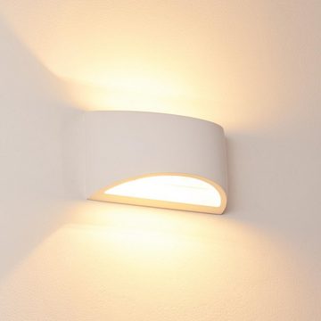 hofstein Wandleuchte »Alli« Wandlampe aus Keramik in Weiß, ohne Leuchtmittel, mit Up & Down-Effekt, 1xG9, Innen mit handelsüblichen Farben bemalbar