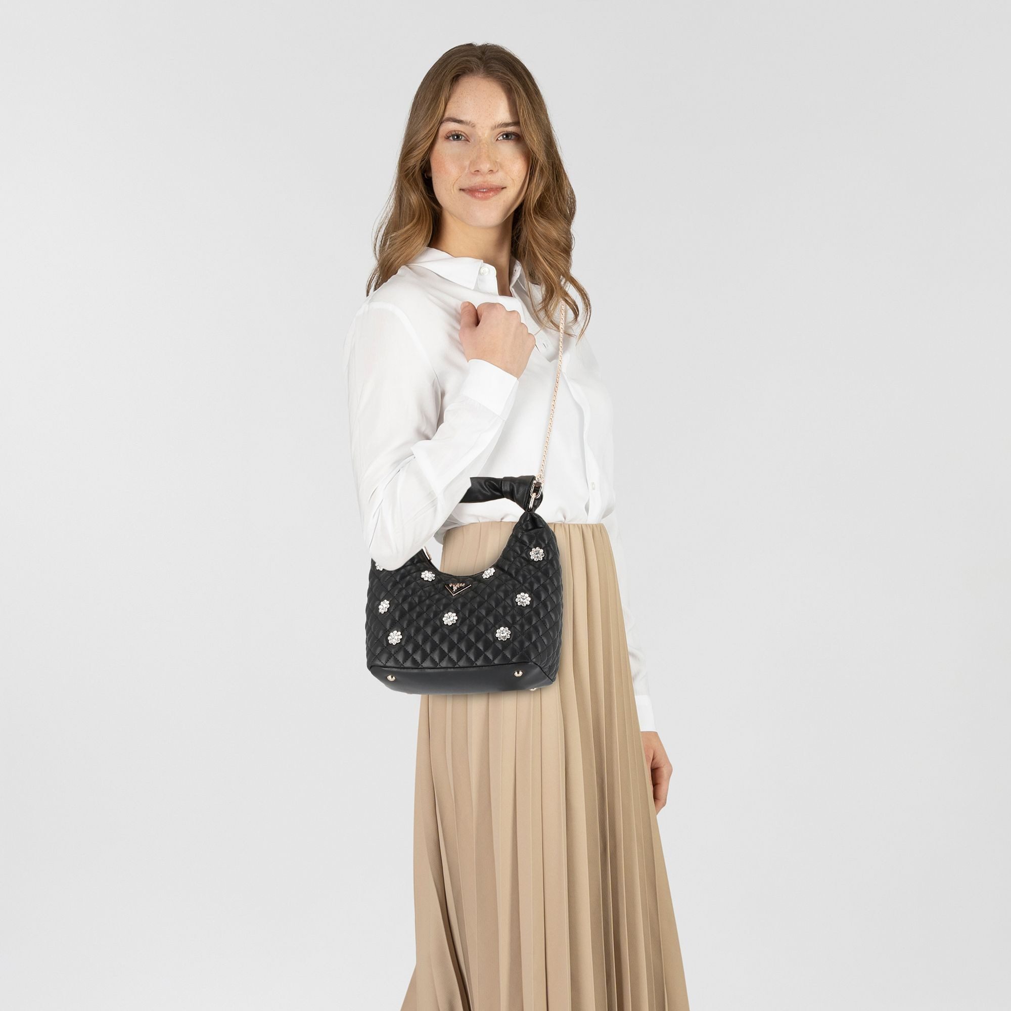 Guess Schultertasche Everlee, Polyurethan günstig online kaufen