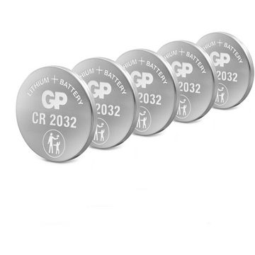 GP Batteries CR2032 GP Lithium Knopfzelle 3V 5 Stück Batterie, (3,0 V)