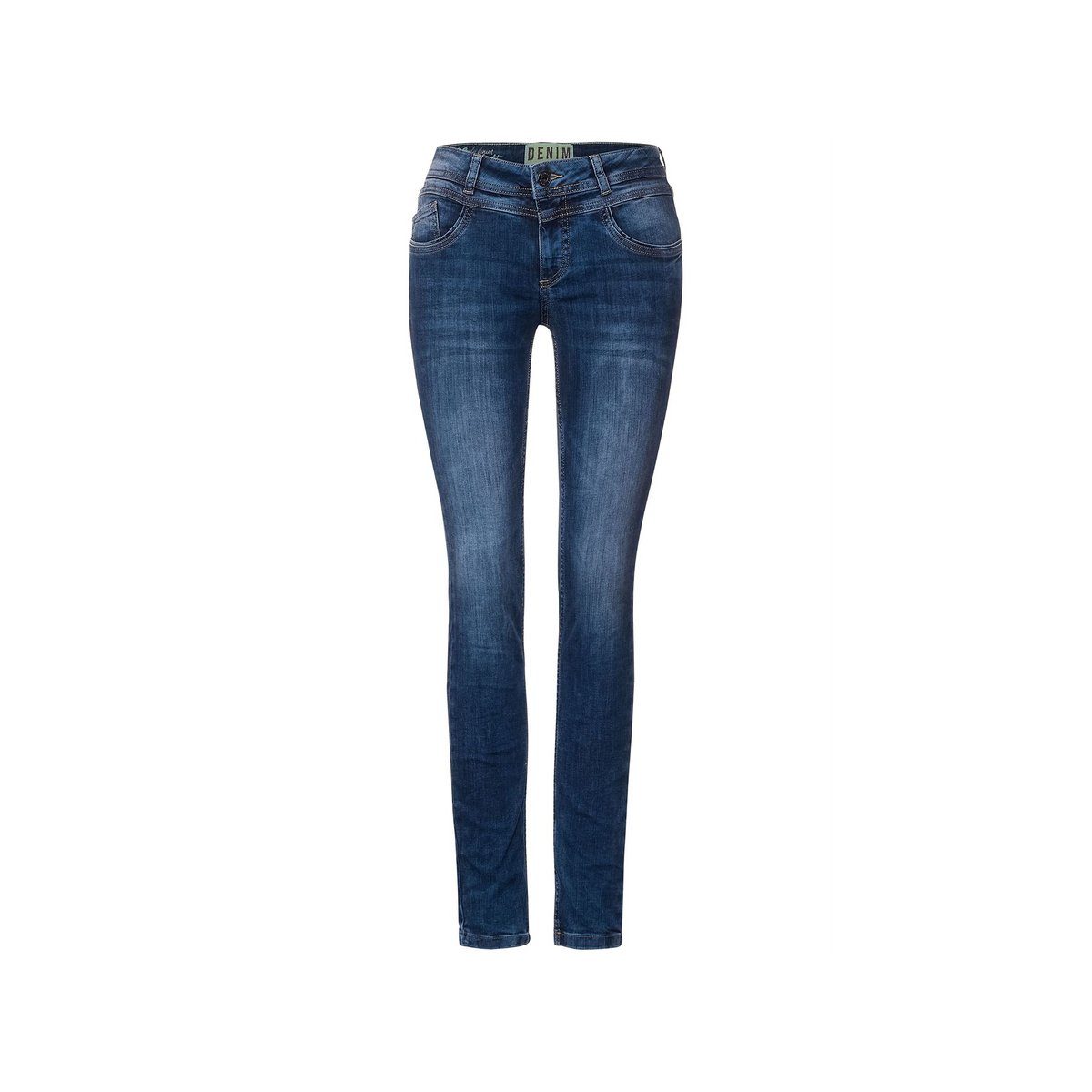 STREET ONE 5-Pocket-Jeans (1-tlg) blau