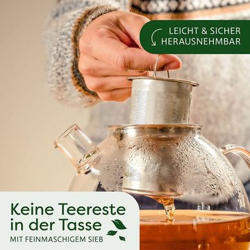 Cosumy Teekanne Teekanne mit Stövchen, 1500 l, (Set), Spülmaschinenfest