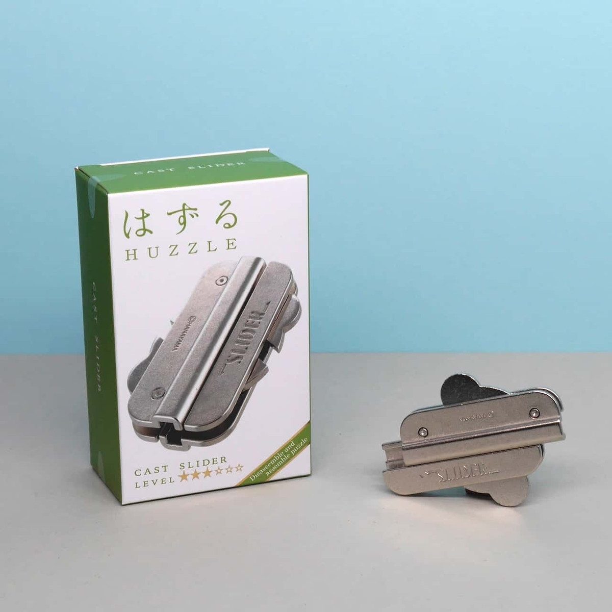 Hanayama Spiel HUZZLE CAST SLIDER - schönes Schiebepuzzle, Knobelspiel, Metallpuzzle