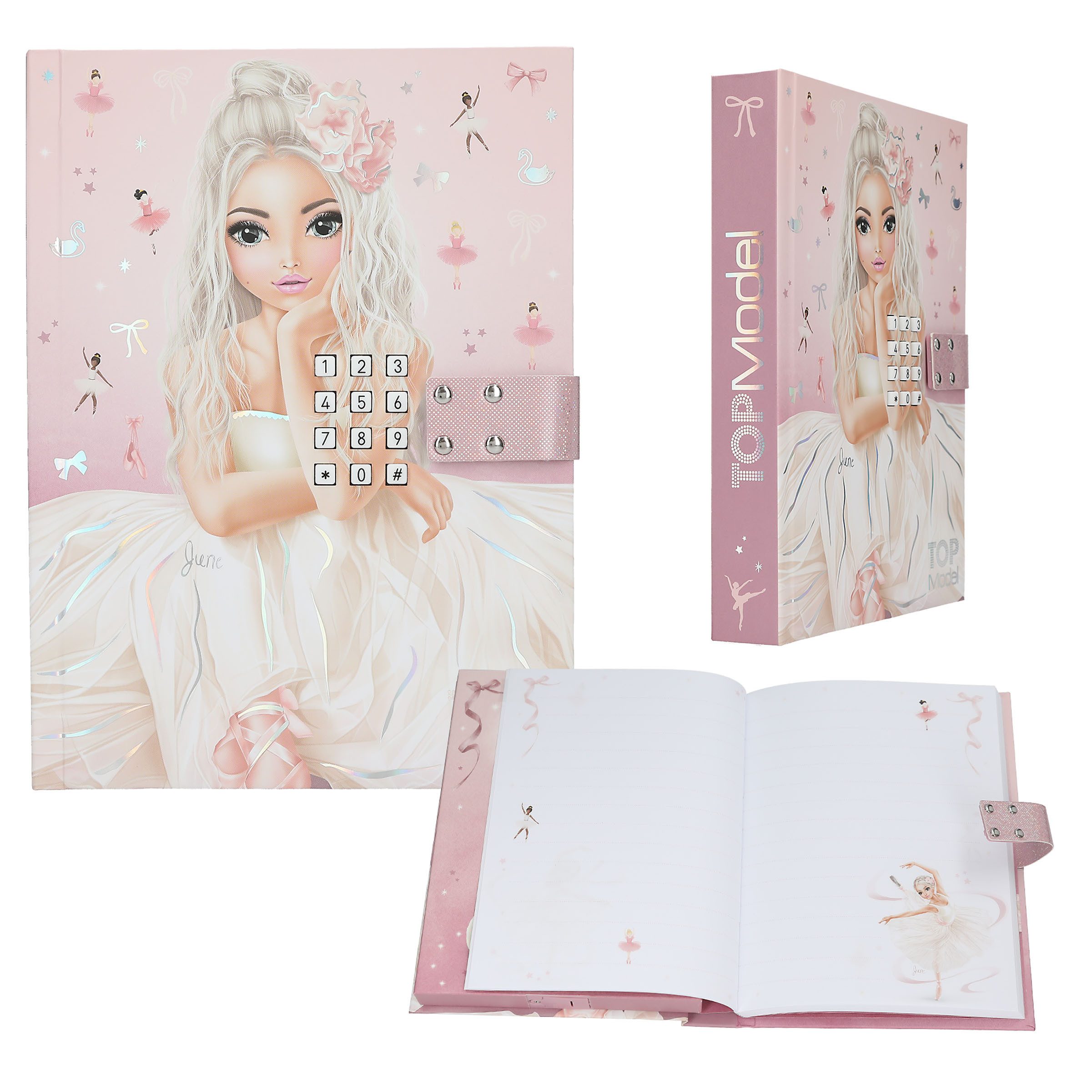 TOPModel Stickerbuch TOPModel Geheimcode Tagebuch BALLET rosa