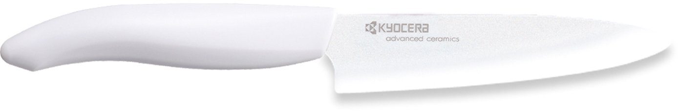 KYOCERA Allzweckmesser GEN, extrem scharfe Hochleistungskeramik-Klinge, Klinge 13 cm weiß/weiß