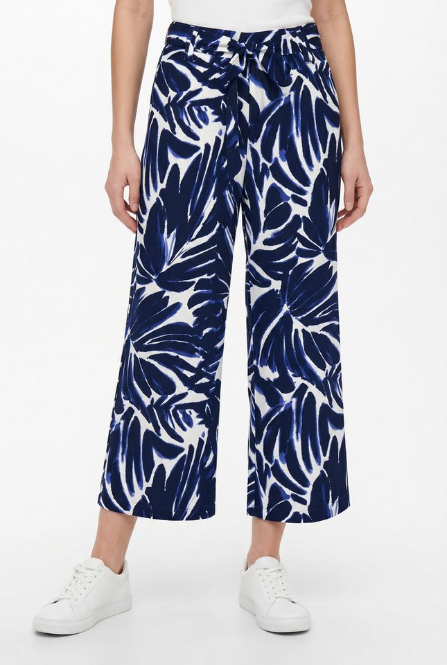 ONLY Palazzohose ONLNOVA LIFE CROP PALAZZO PANT AOP PTM Viskose, regular fit