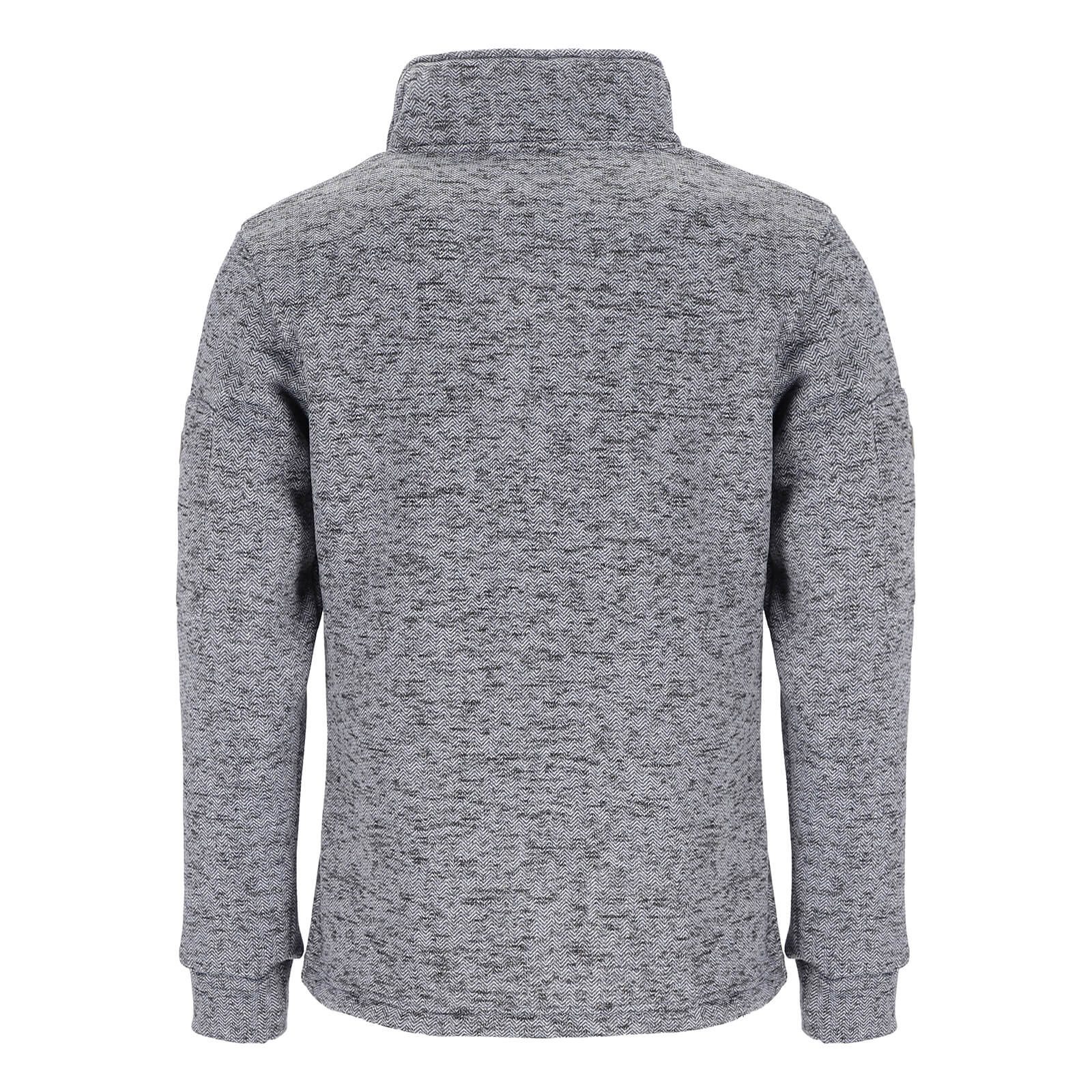 Baumfuchs Troyer 80839 Herren Strickfleece-Pullover mit Troyer-Kragen und Ärmeltasche